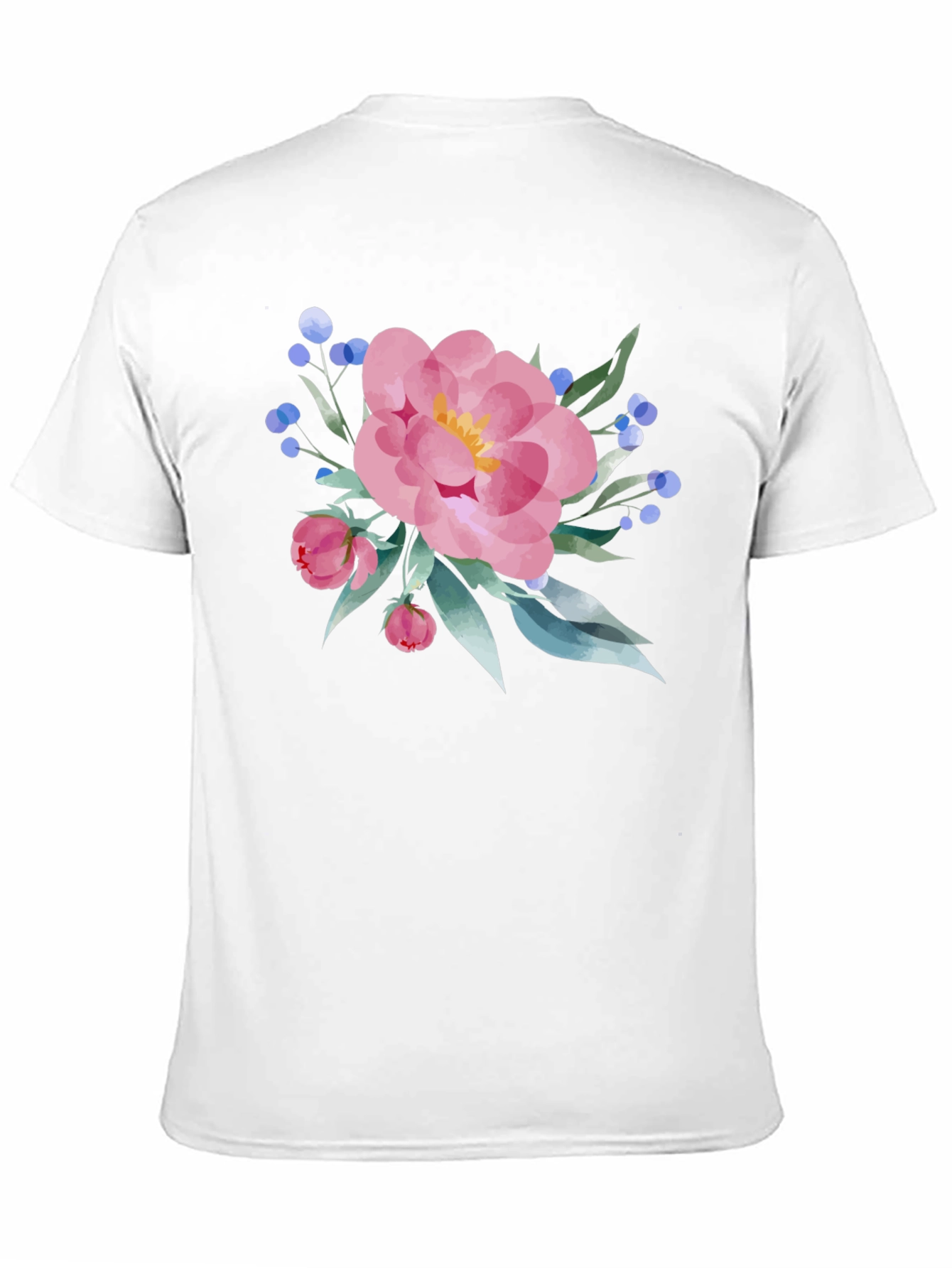 Black Floral Print Black T-Shirt view 11