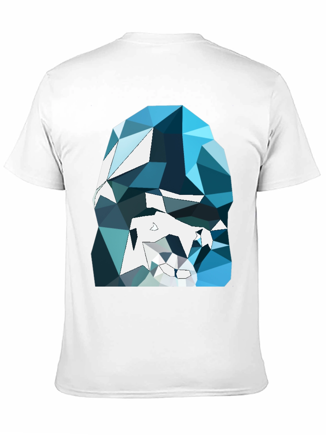 Black Abstract Geometric Gorilla Graphic Tee - Black view 11