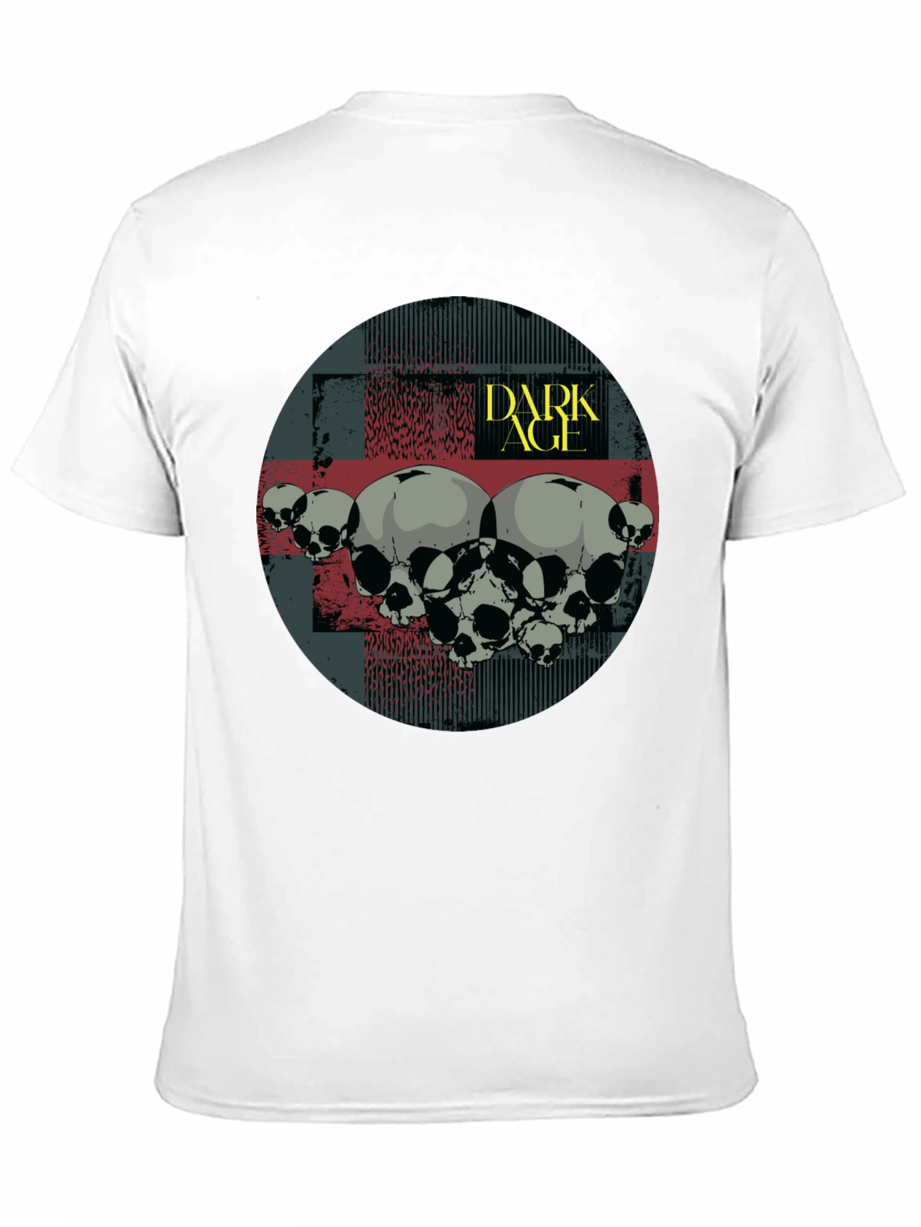 Black Dark Age Skull Graphic T-Shirt - Black view 11