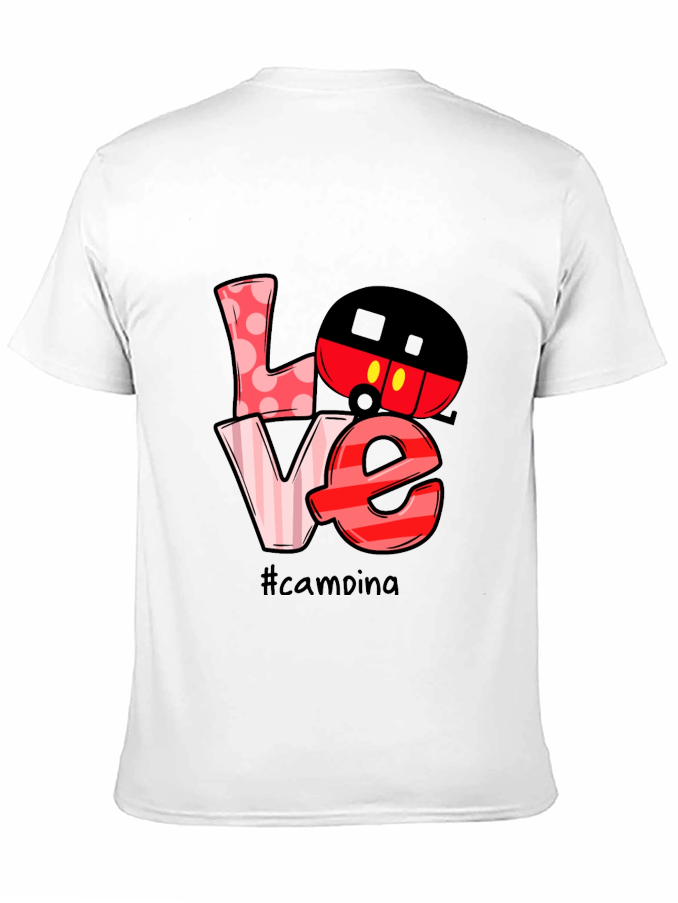 Black Love Camping Mickey Mouse T-Shirt view 11