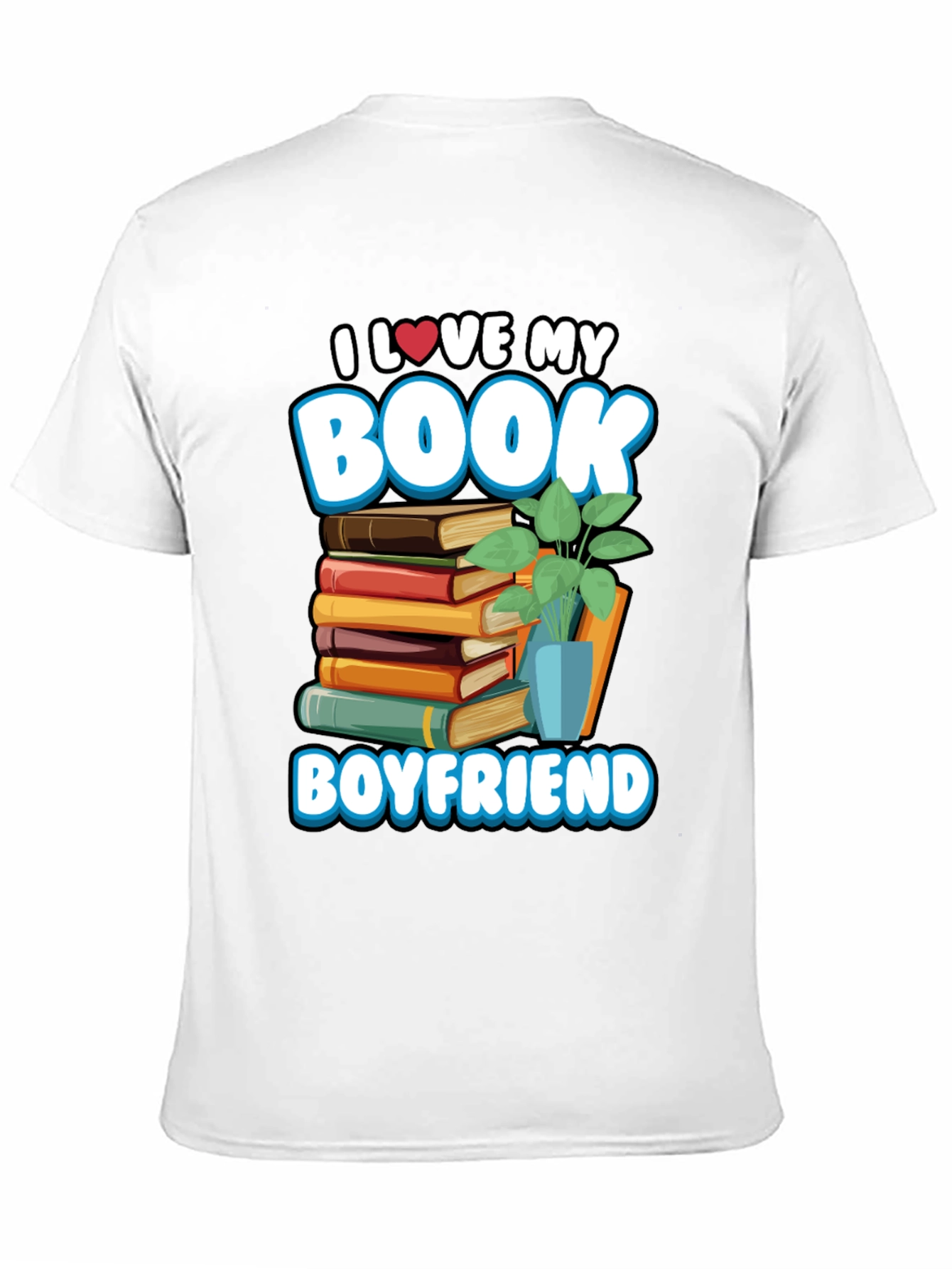 Black Book Boyfriend T-Shirt -  I Love My Book view 11