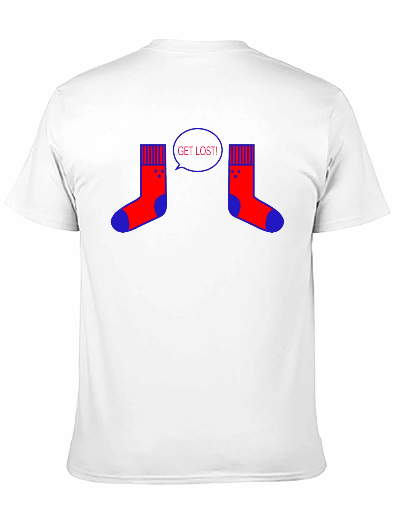 Black Get Lost Socks T-Shirt - Novelty Graphic Tee view 11