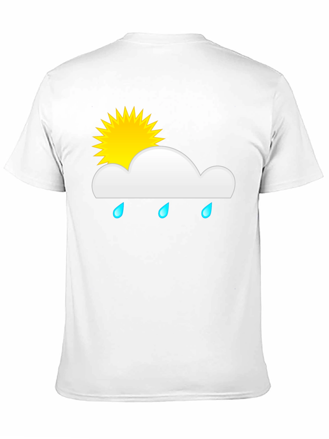 Black Rainy Day Sun Graphic Tee - Black Cotton T-Shirt view 11