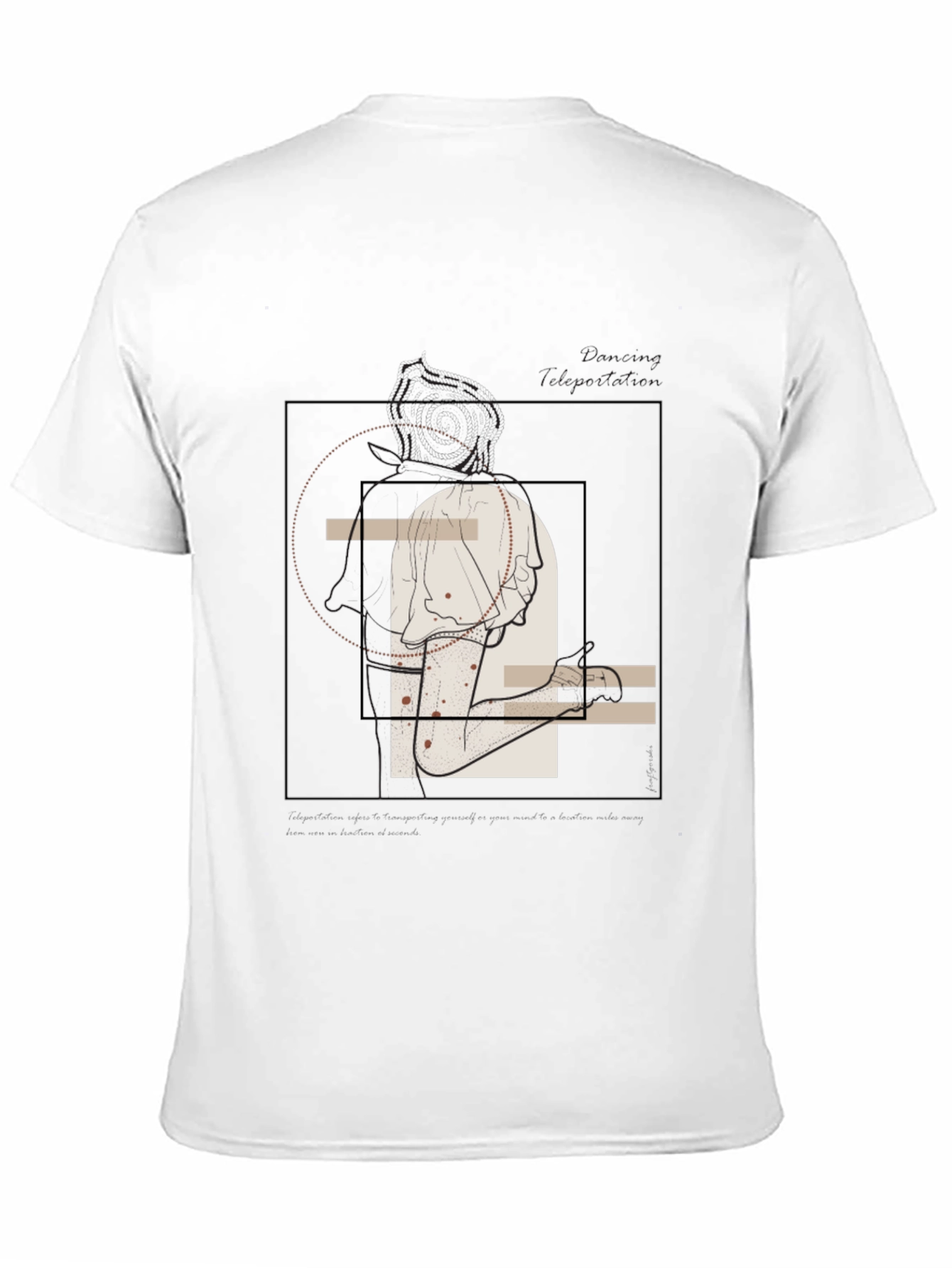 Black Abstract Line Art Graphic Tee - Unisex view 11