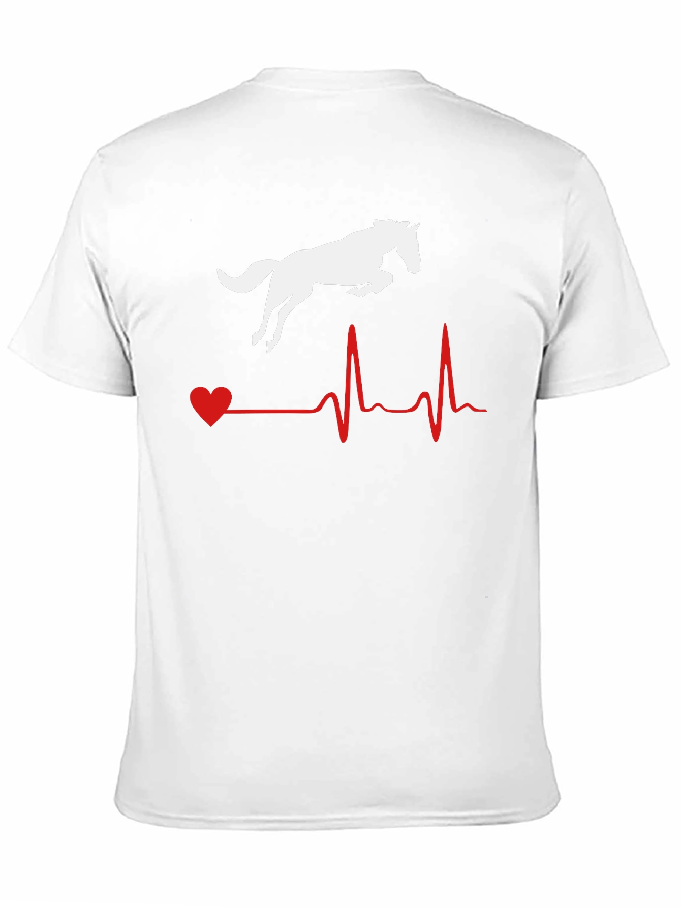 Black Horse Heartbeat Graphic Tee - Equestrian Lover Shirt view 11