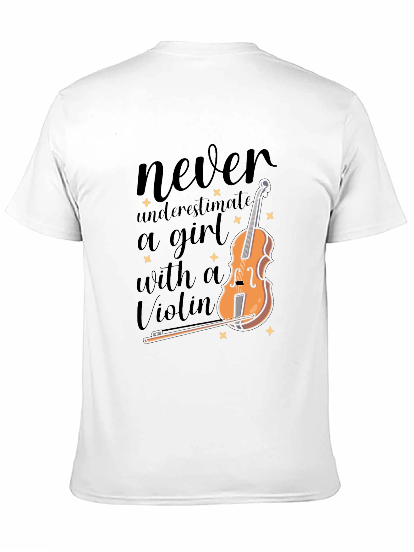Black Never Underestimate a Girl with a Violin T-Shirt view 11