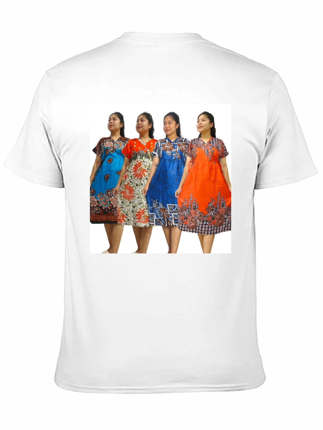 Black Batik Print Dress T-Shirt view 11