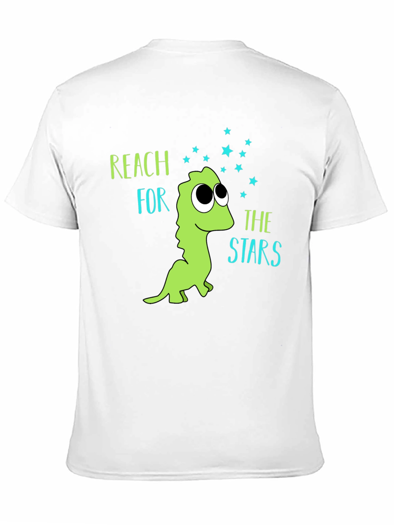 Black Reach for the Stars Dinosaur T-Shirt view 11