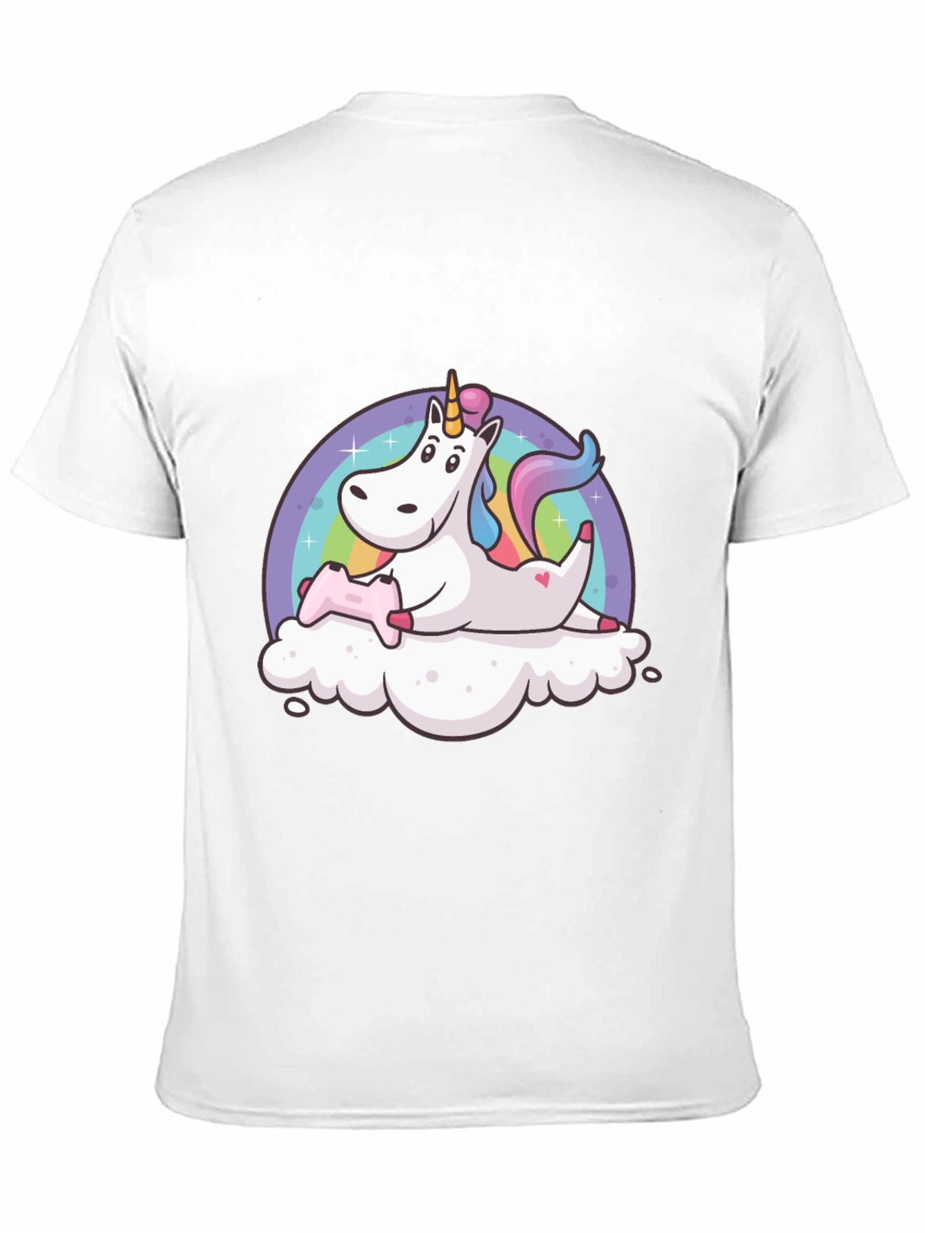 Black Unicorn Gamer T-Shirt - Black Cotton Tee view 11