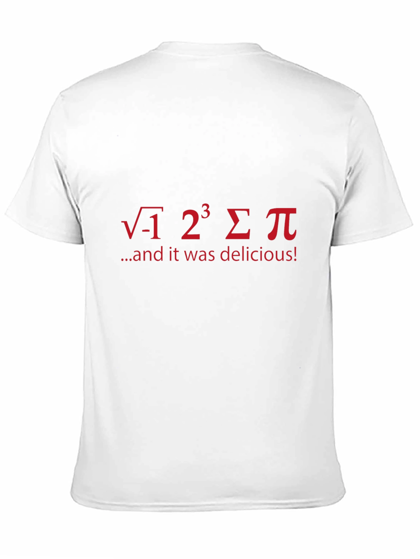 Black Math Pun T-Shirt: Square Root of -1, 2 cubed, Sum, Pi view 11