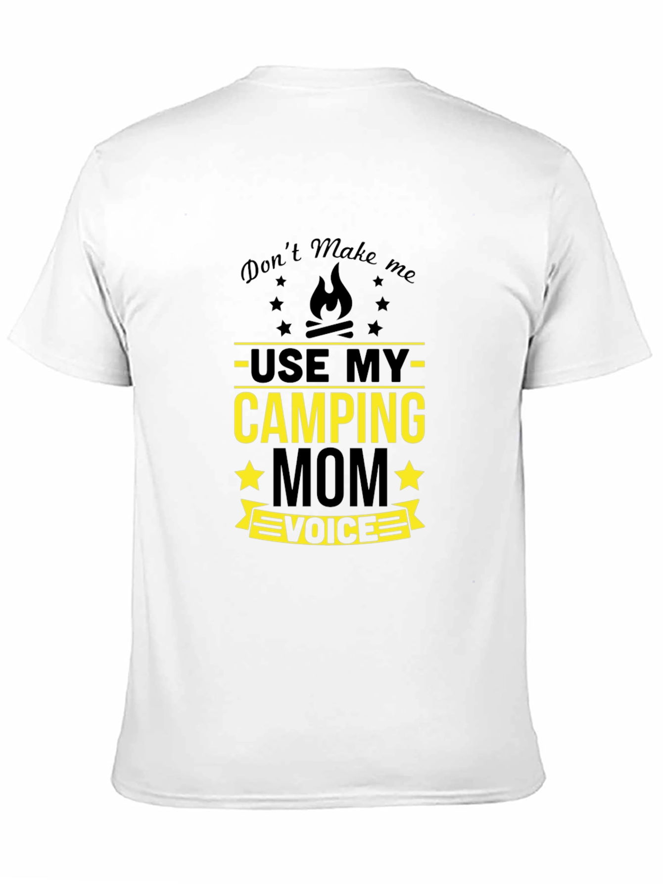 Black Camping Mom Voice T-Shirt - Funny Camp Shirt view 11
