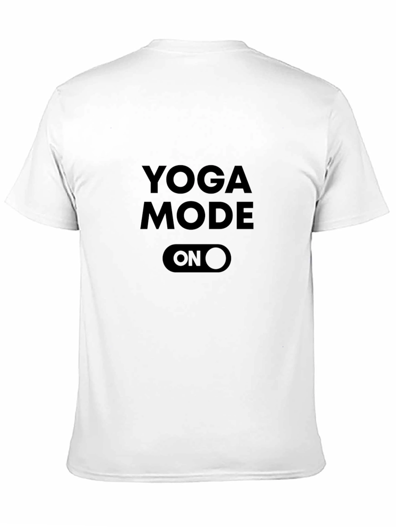 Black Yoga Mode On Graphic Tee - Black Cotton T-Shirt view 11