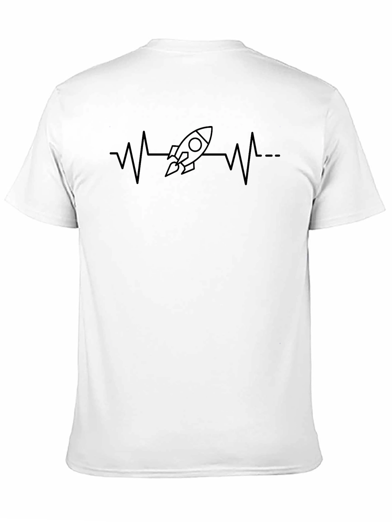Black Rocket Heartbeat T-Shirt - Space Lover Tee view 11