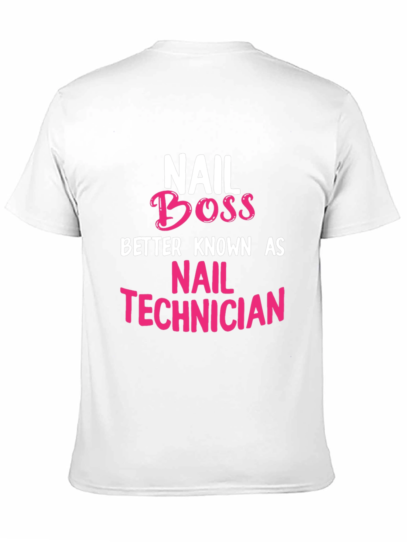 Black Nail Boss T-Shirt - Nail Technician Apparel view 11