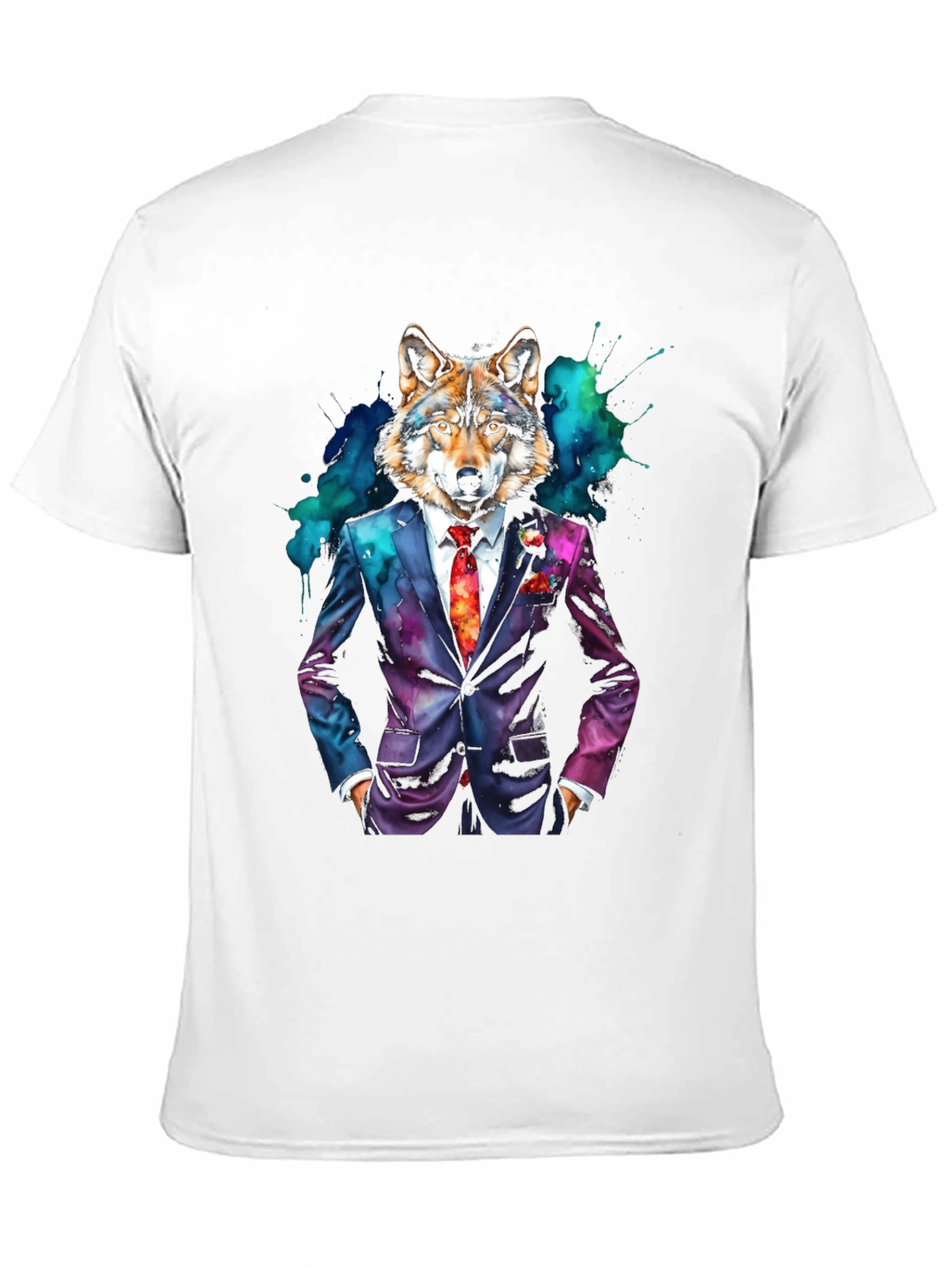 Black Wolf in Suit Graphic Tee - Unique Style view 11