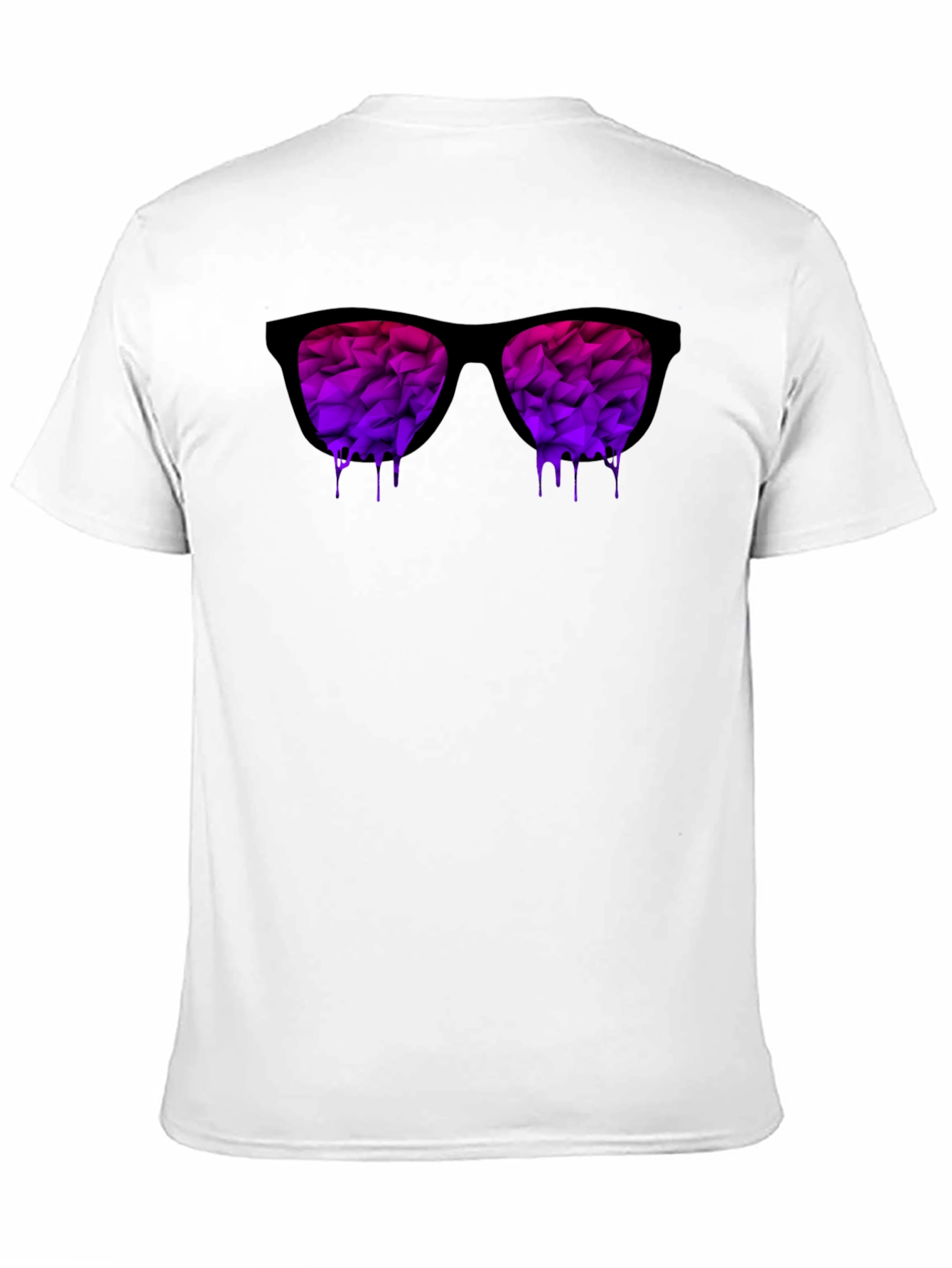 Black Men's Dripping Sunglasses Graphic T-Shirt view 11