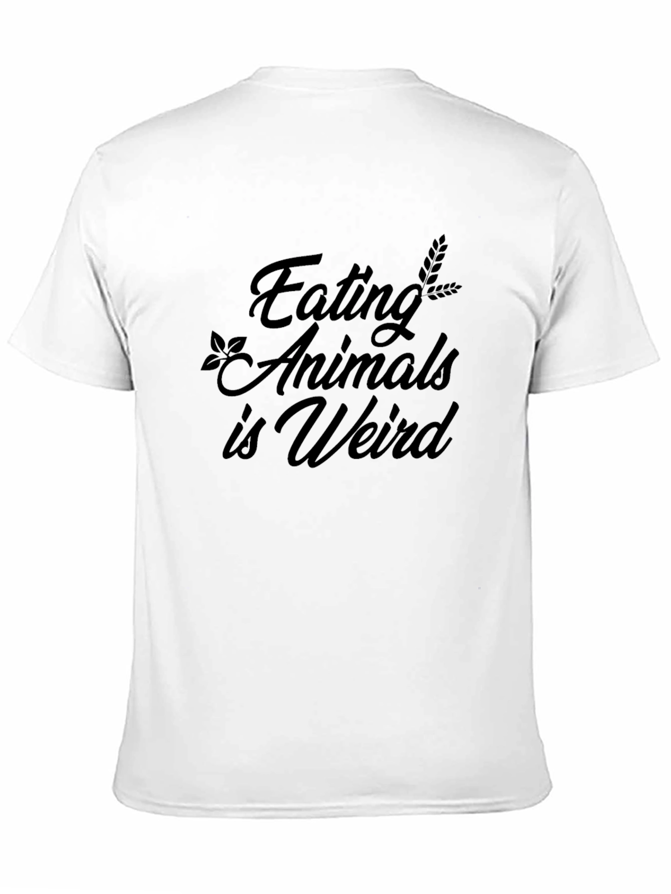 Black Eating Animals is Weird T-Shirt view 11