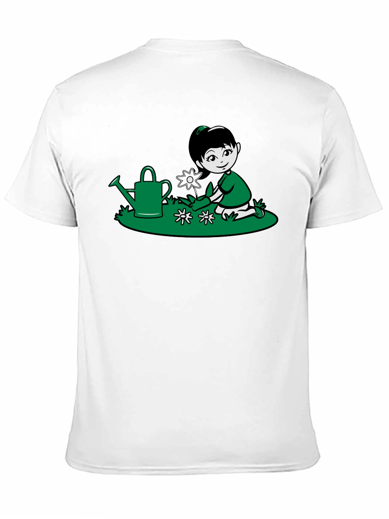 Black Gardening Girl Graphic T-Shirt view 11