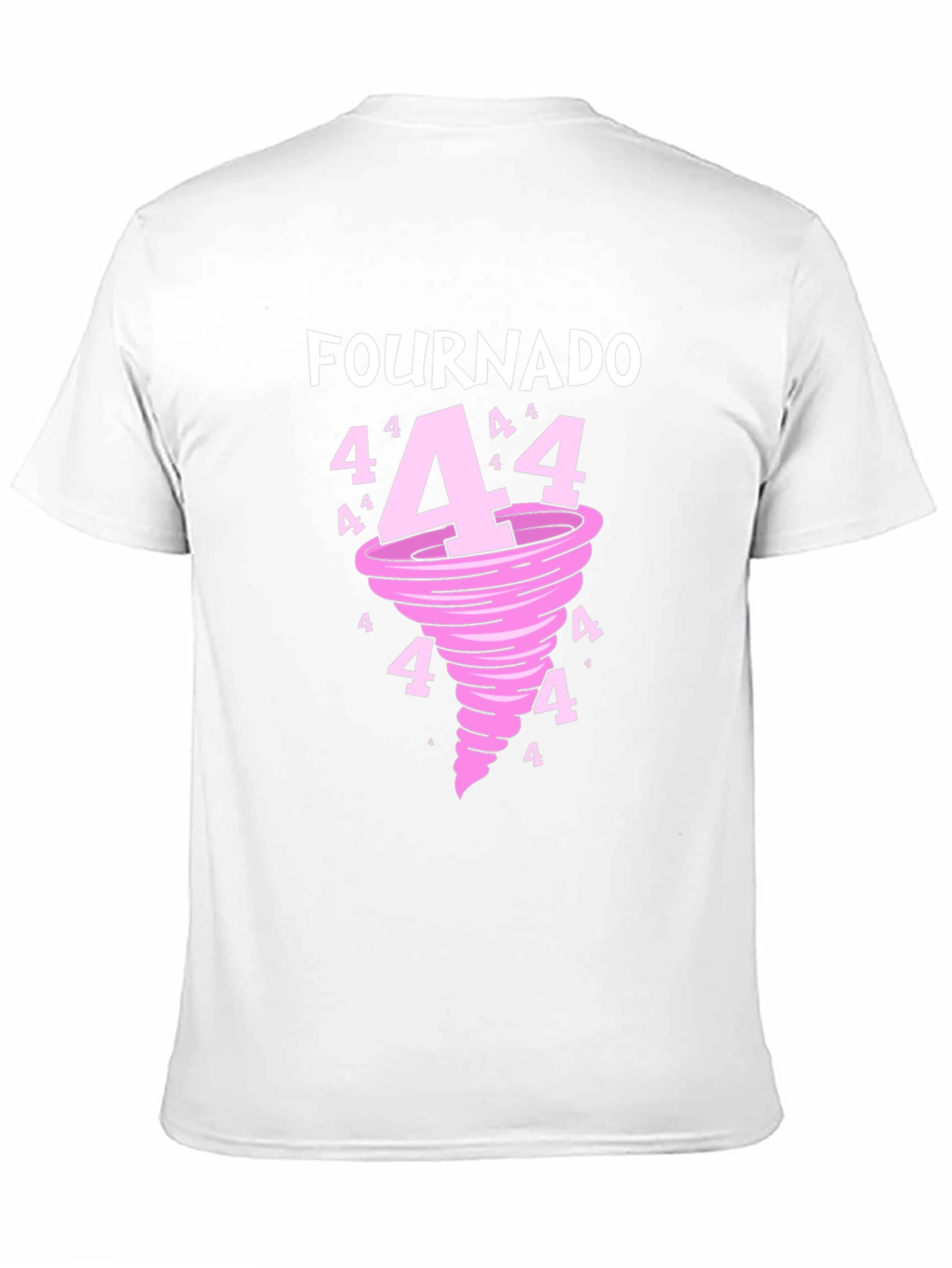 Black Fournado T-Shirt - Funny 4th Birthday Tornado Tee view 11