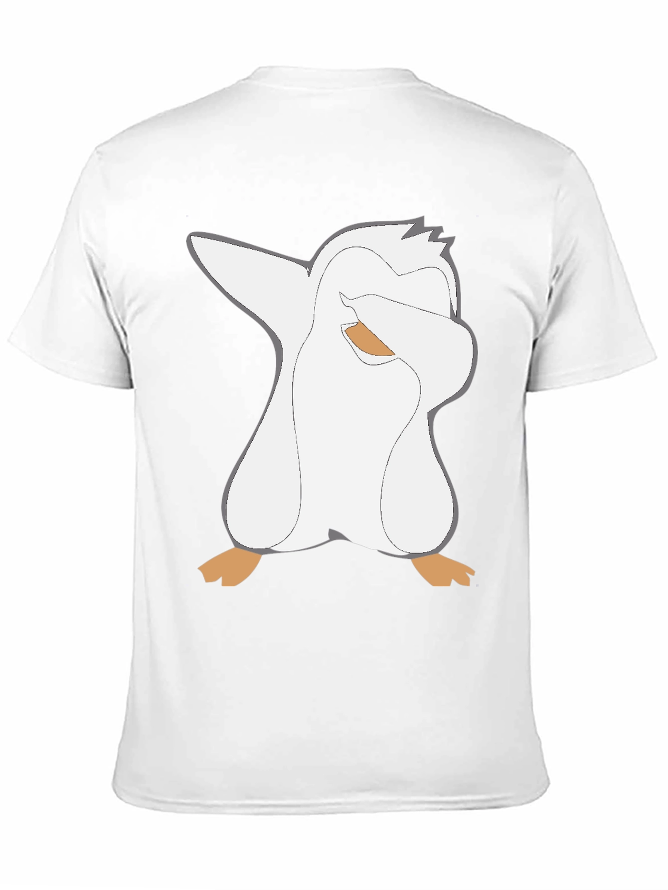 Black Dabbing Penguin Graphic T-Shirt - Black Cotton Tee view 11