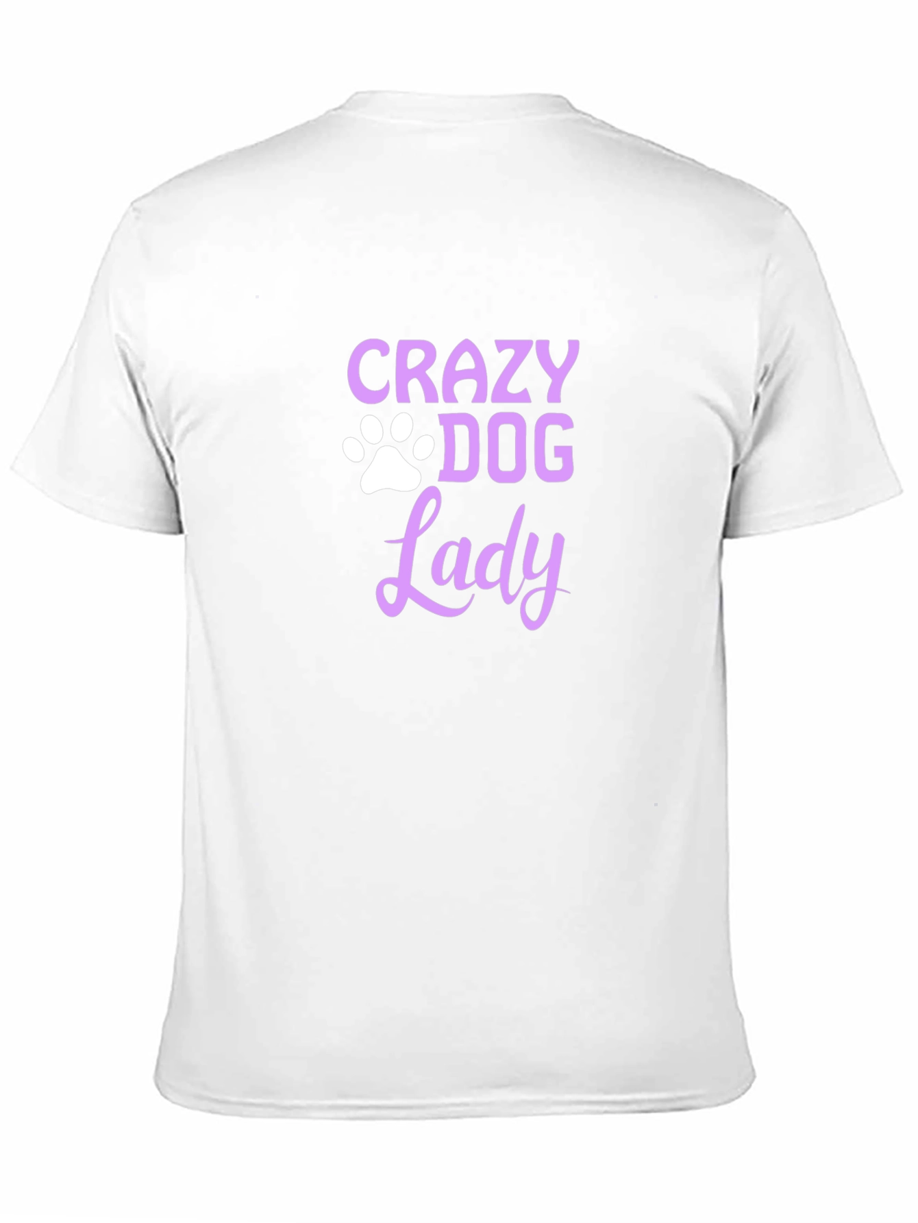 Black Crazy Dog Lady T-Shirt - Paw Print Tee view 11