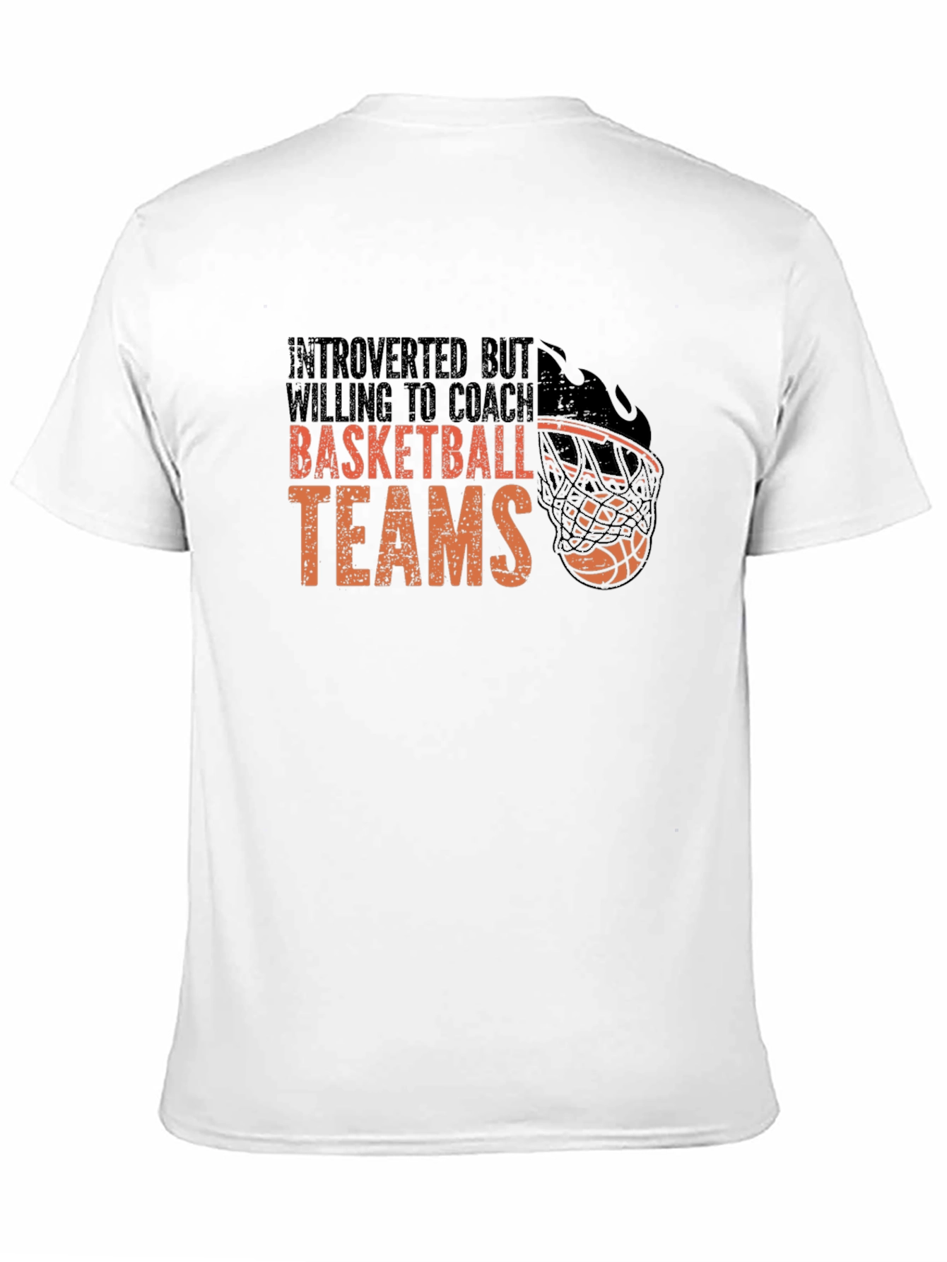 Black Introverted Basketball Coach Graphic Tee view 11