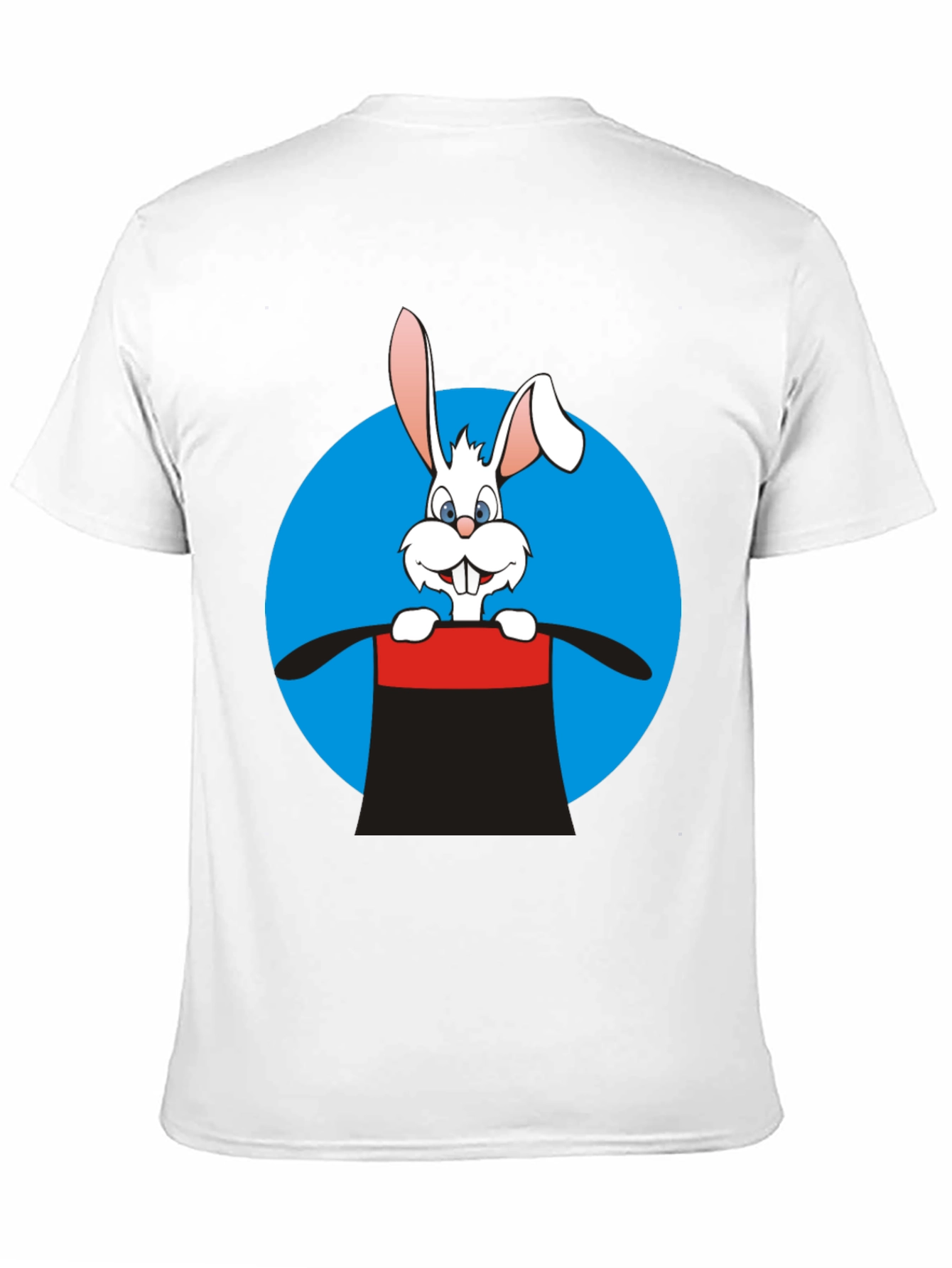 Black Rabbit in a Hat Graphic Tee - Black Cotton Blend view 11