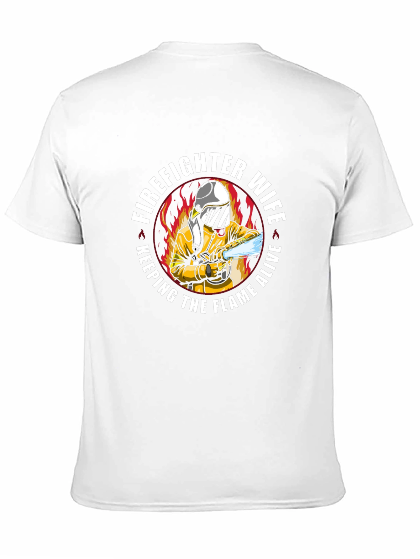 Black Firefighter Wife T-Shirt - Keeping The Flame Alive view 11