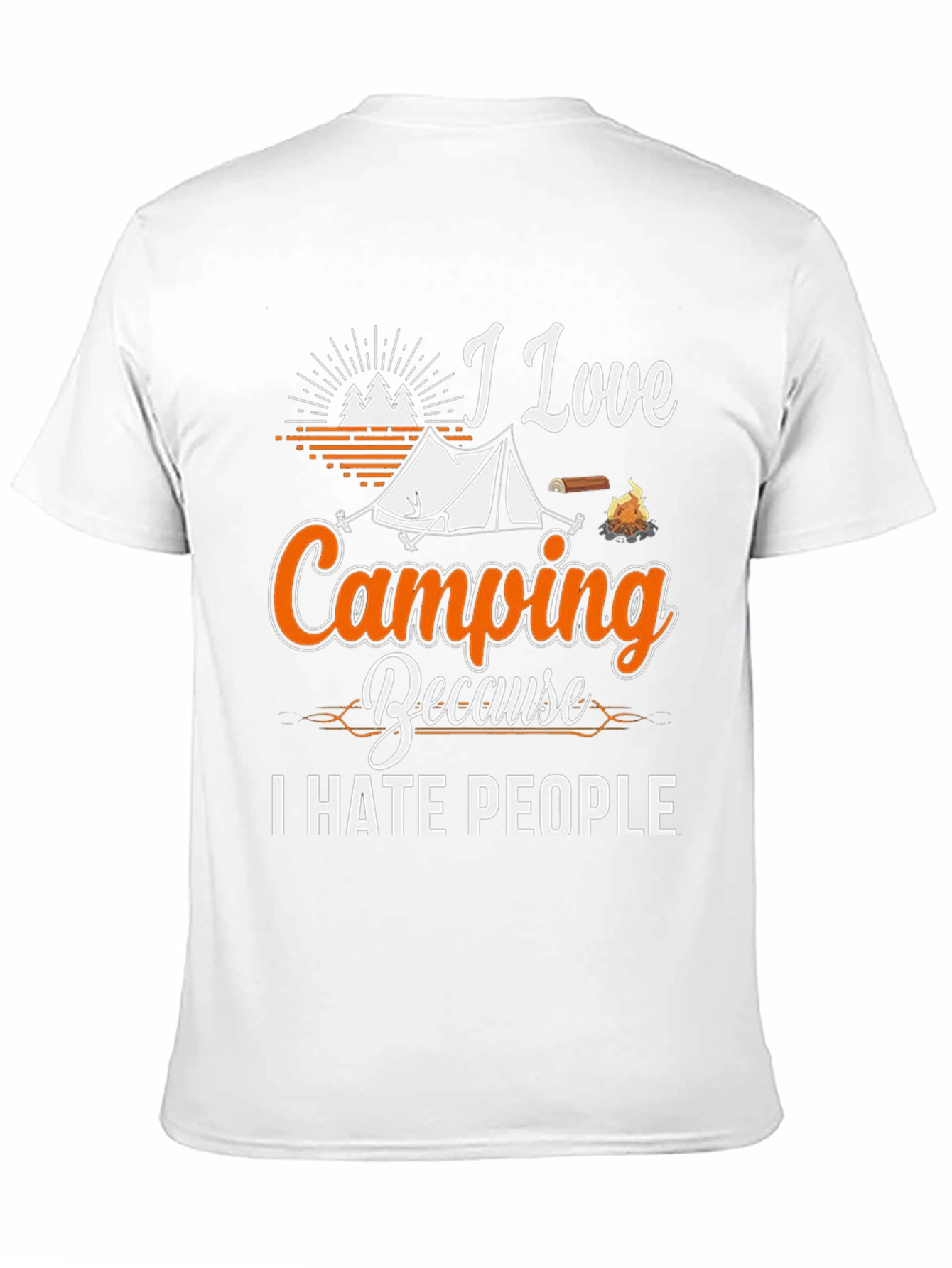 Black I Love Camping T-Shirt - I Hate People Graphic Tee view 11