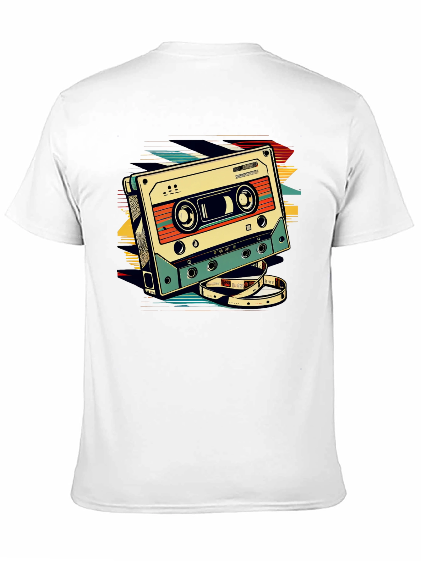 Black Retro Cassette Graphic T-Shirt - Vintage Style view 11