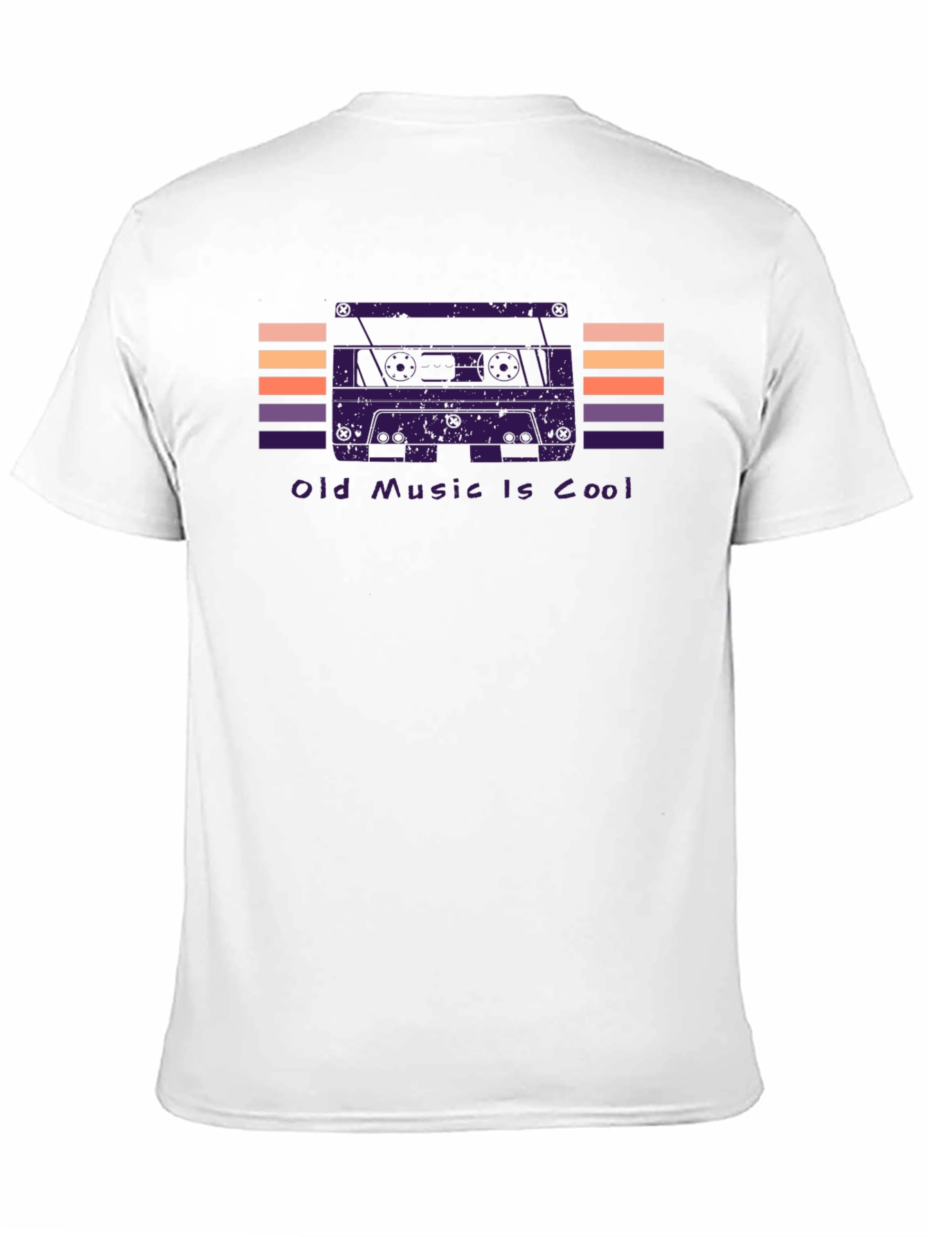 Black Retro Cassette Tape Graphic T-Shirt - Old Music Is Cool Tee view 11