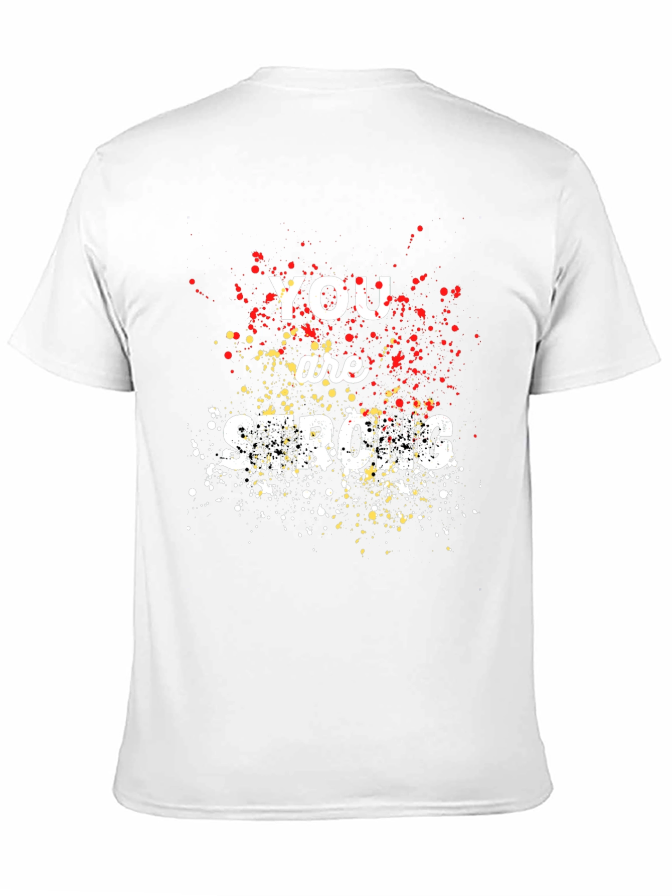 Black You Are Strong Graphic Print Crew Neck T-Shirt view 11