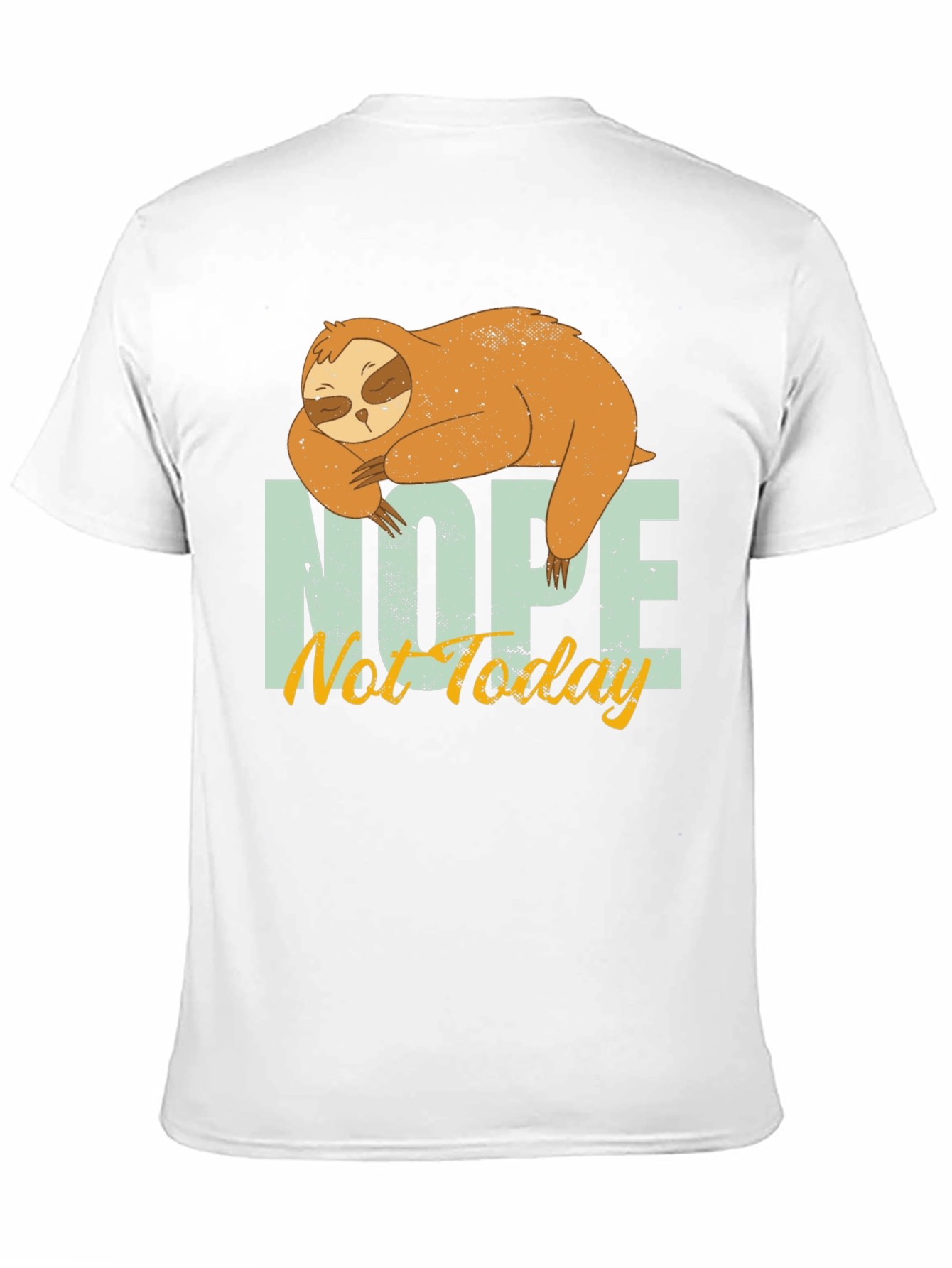 Black Nope Not Today Sloth Graphic T-Shirt - Casual Comfort view 11