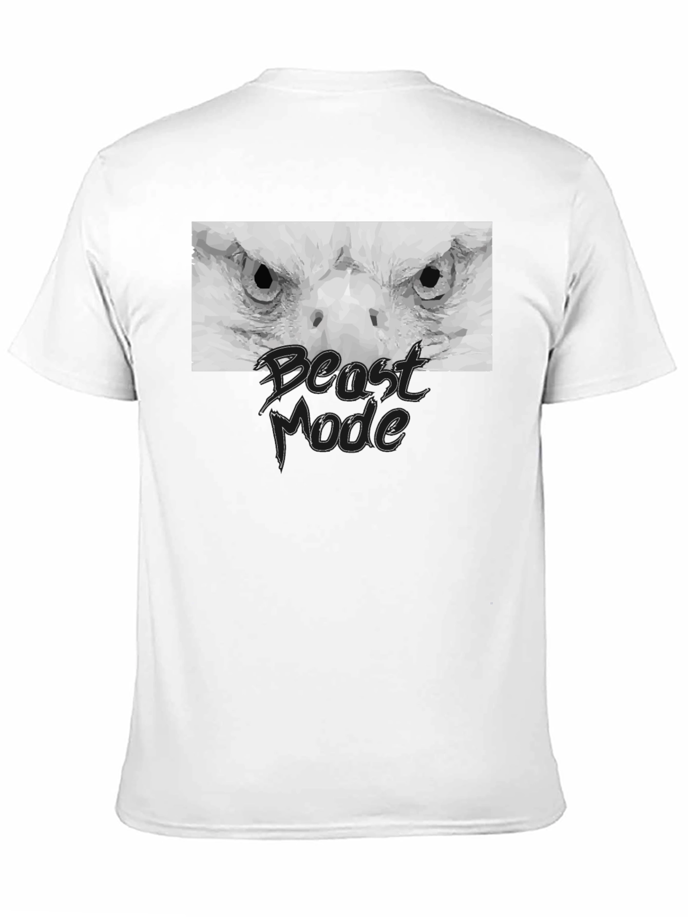 Black Beast Mode Eagle Graphic Black T-Shirt view 11