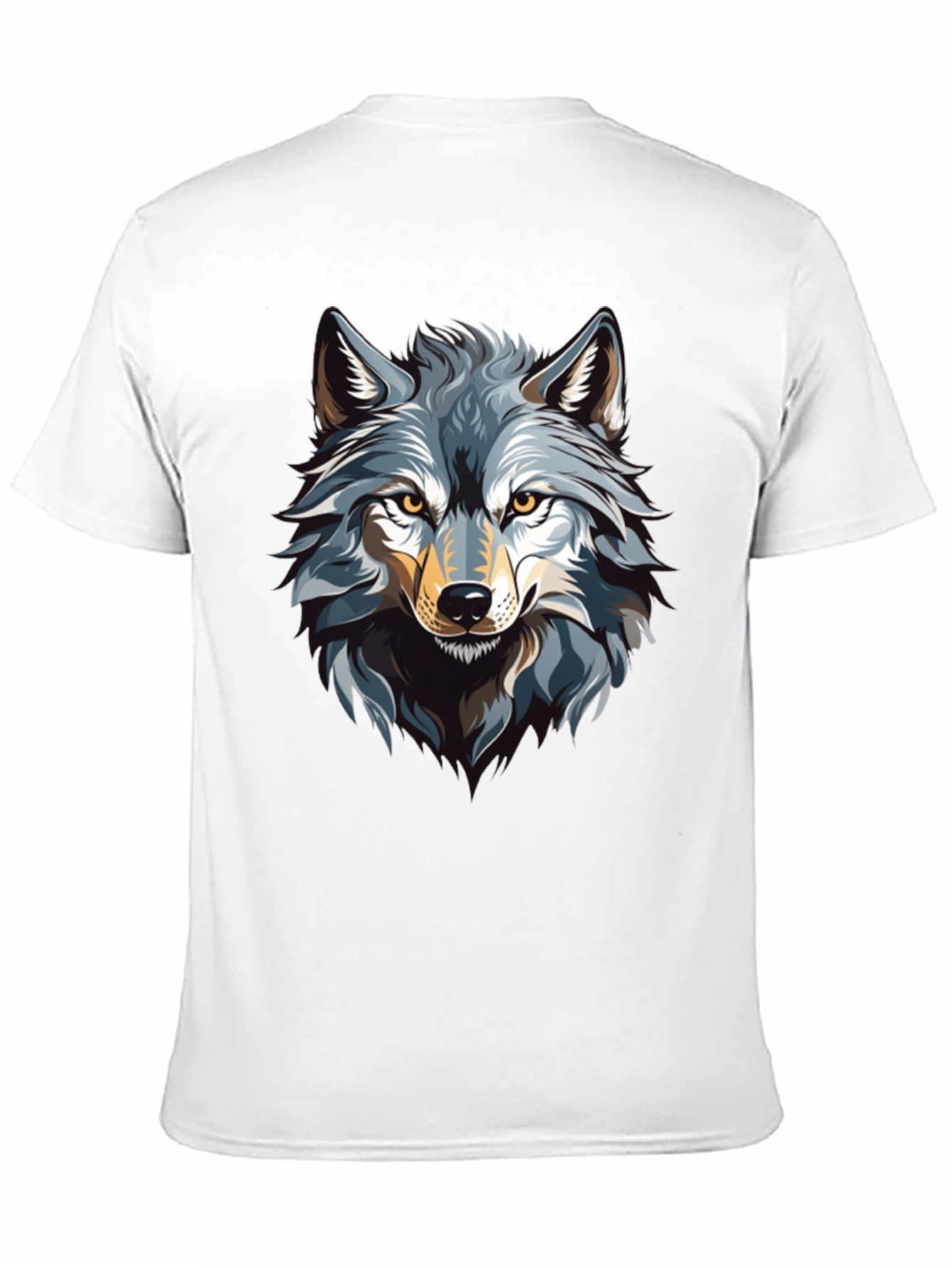 Black Wolf Graphic Print Black T-Shirt view 11