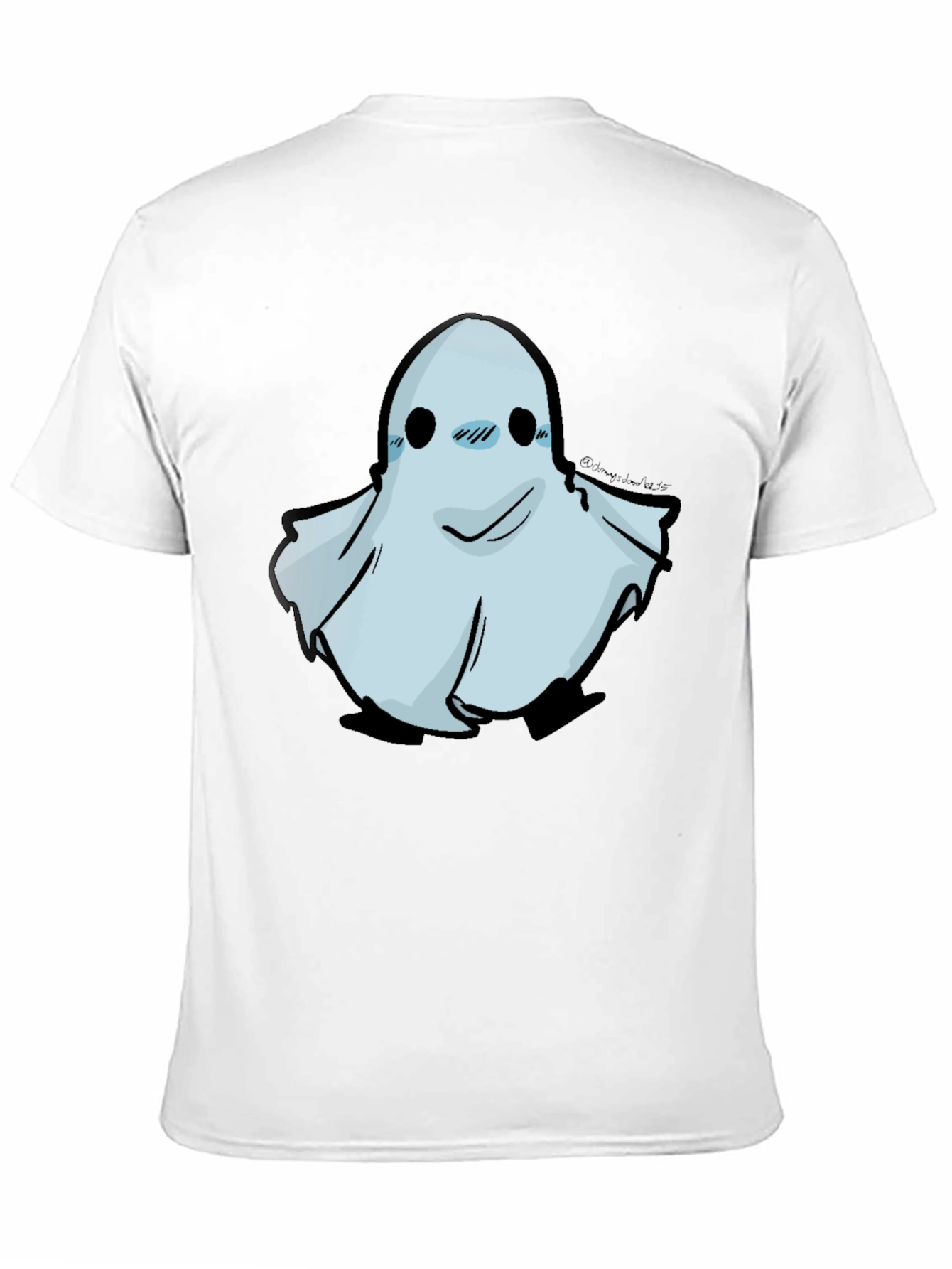 Black Cute Ghost Graphic Black T-Shirt view 11