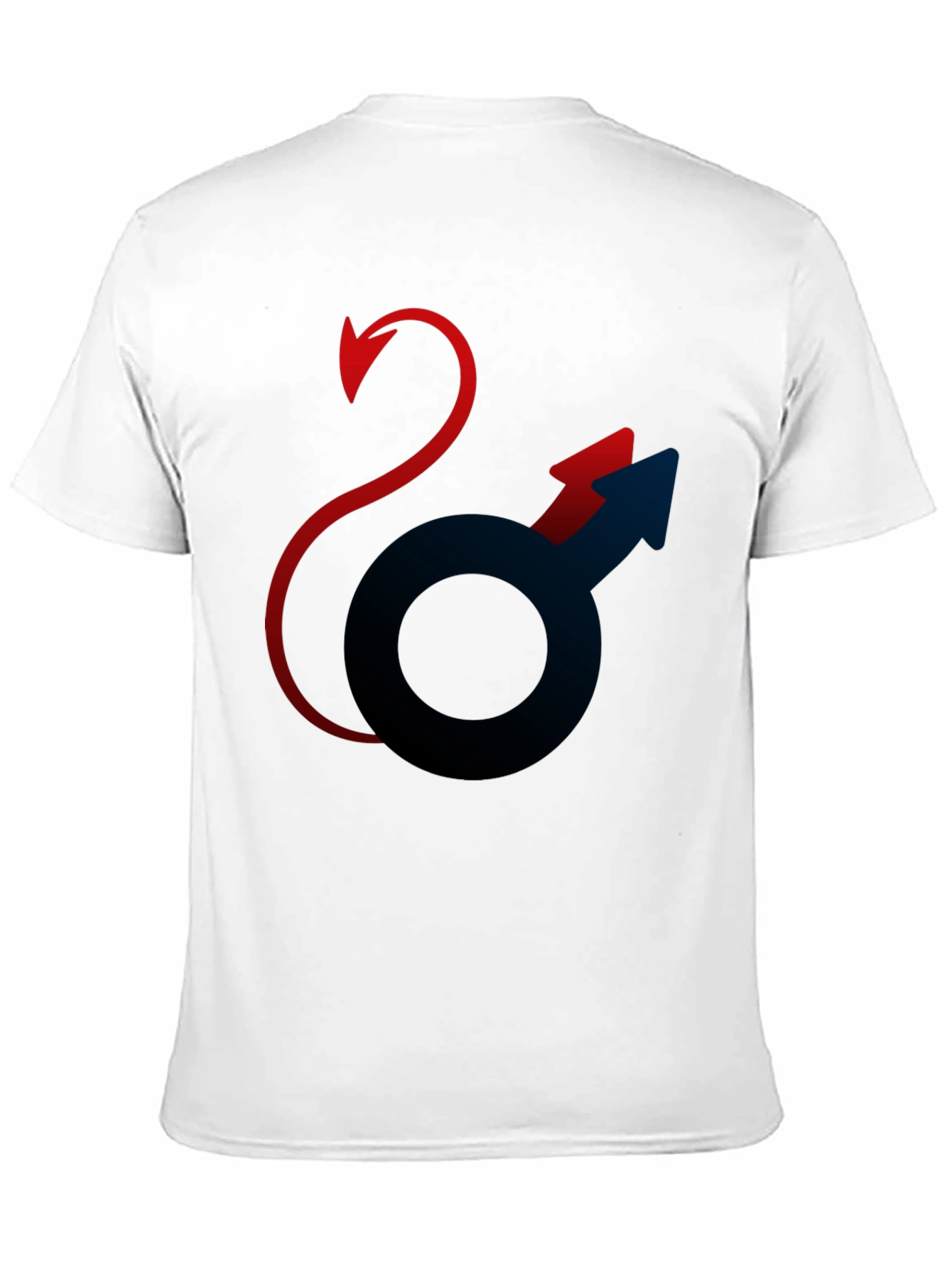 Black Devilish Mars Symbol Black T-Shirt view 11