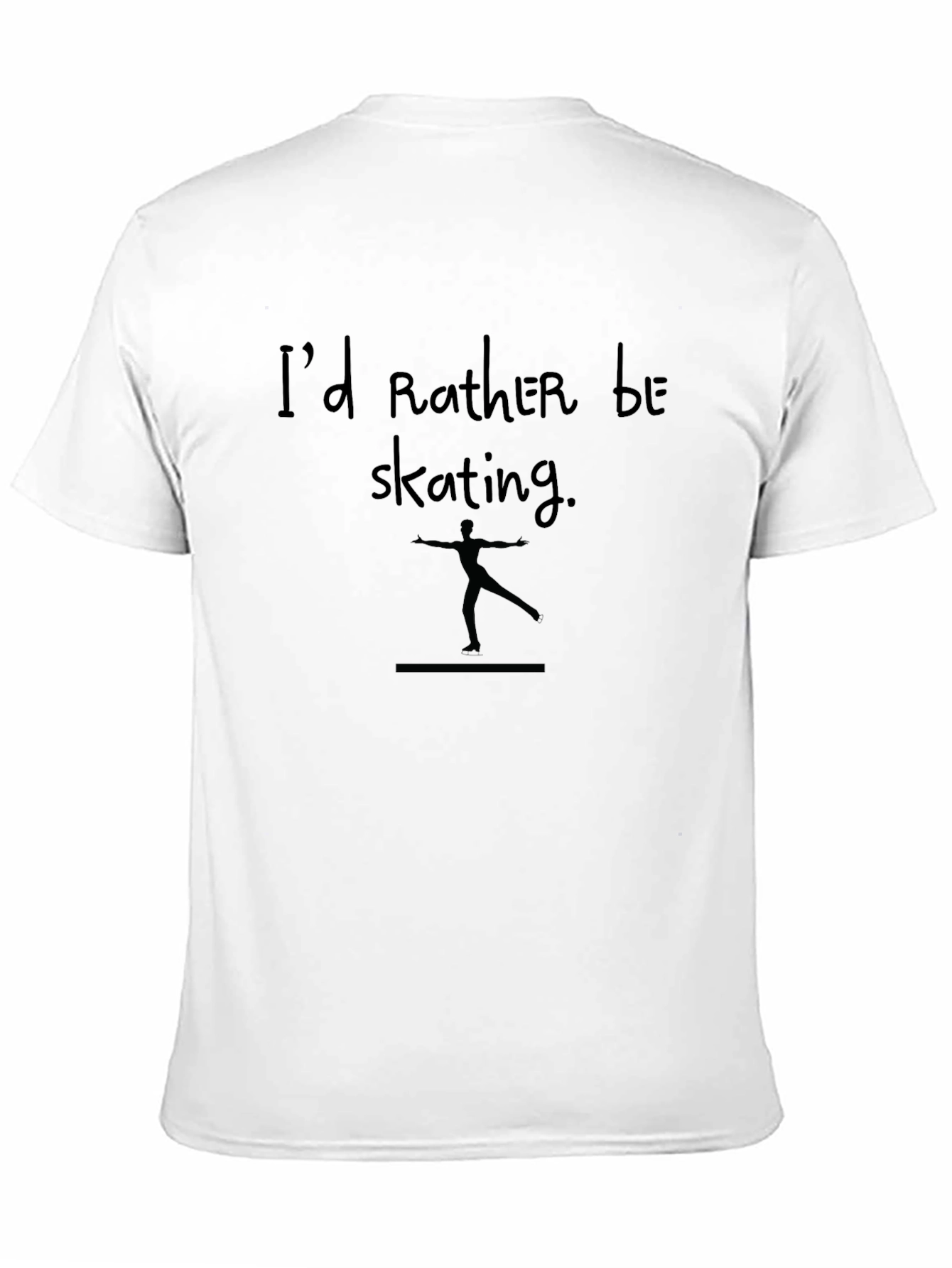 Black I'd Rather Be Skating T-Shirt view 11