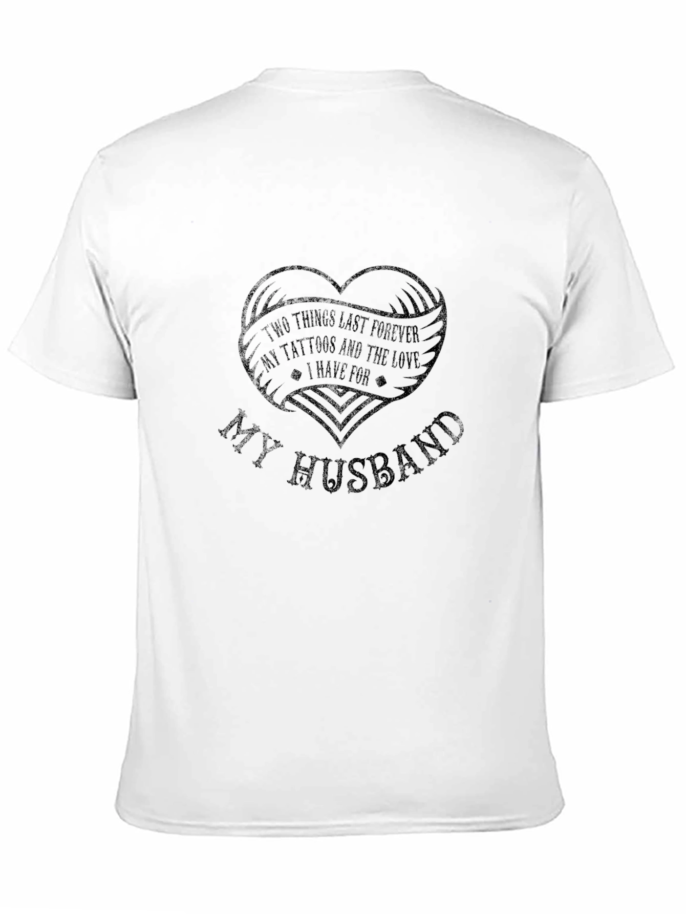 Black Tattoos and Husband Love T-Shirt view 11