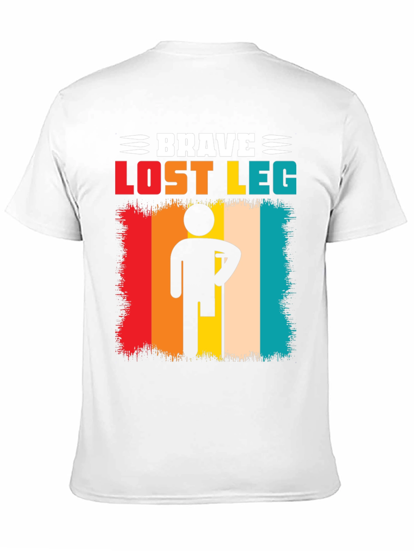 Black Brave Lost Leg T-Shirt - Amputee Pride view 11