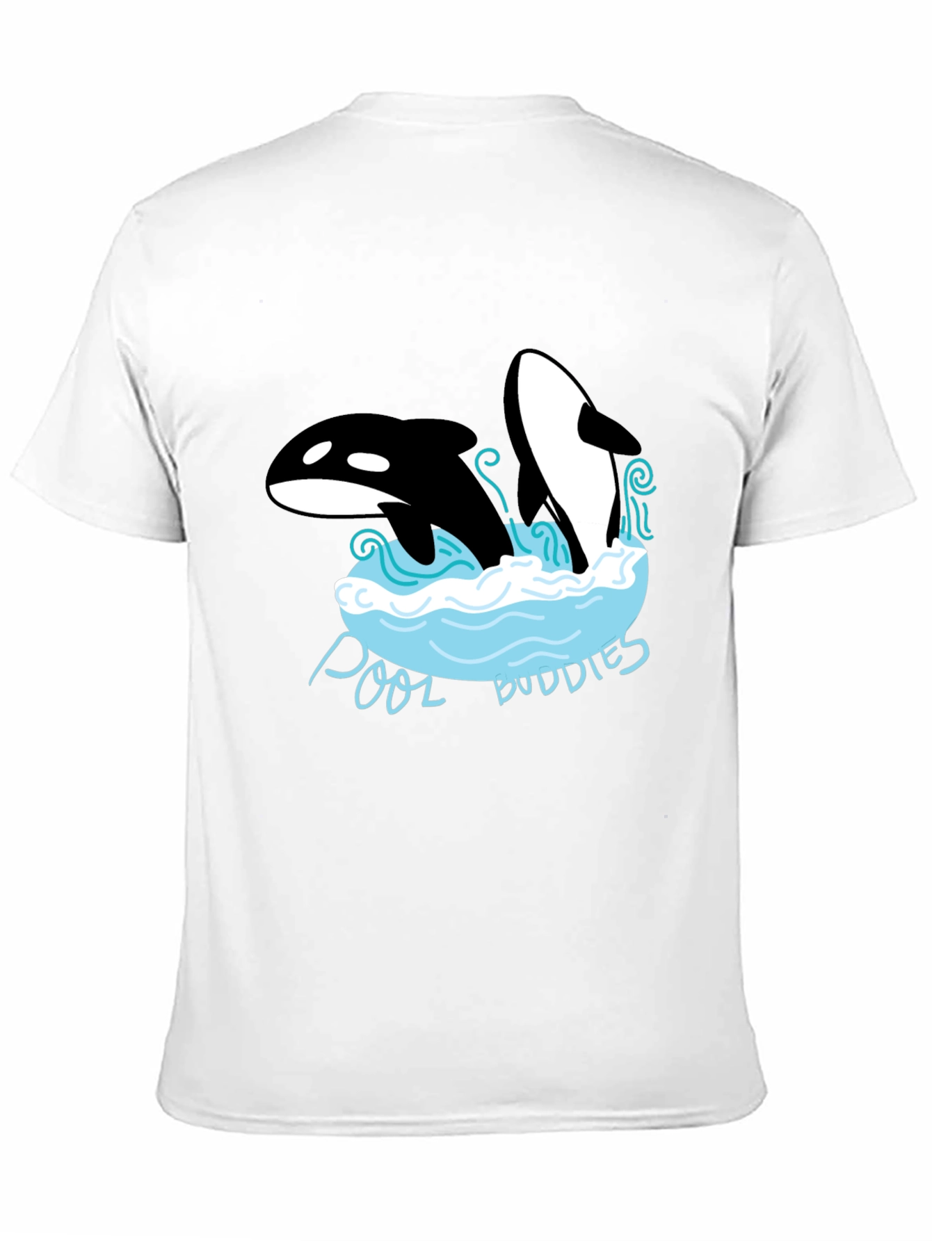 Black Pool Buddies Orca Whale Graphic Tee view 11