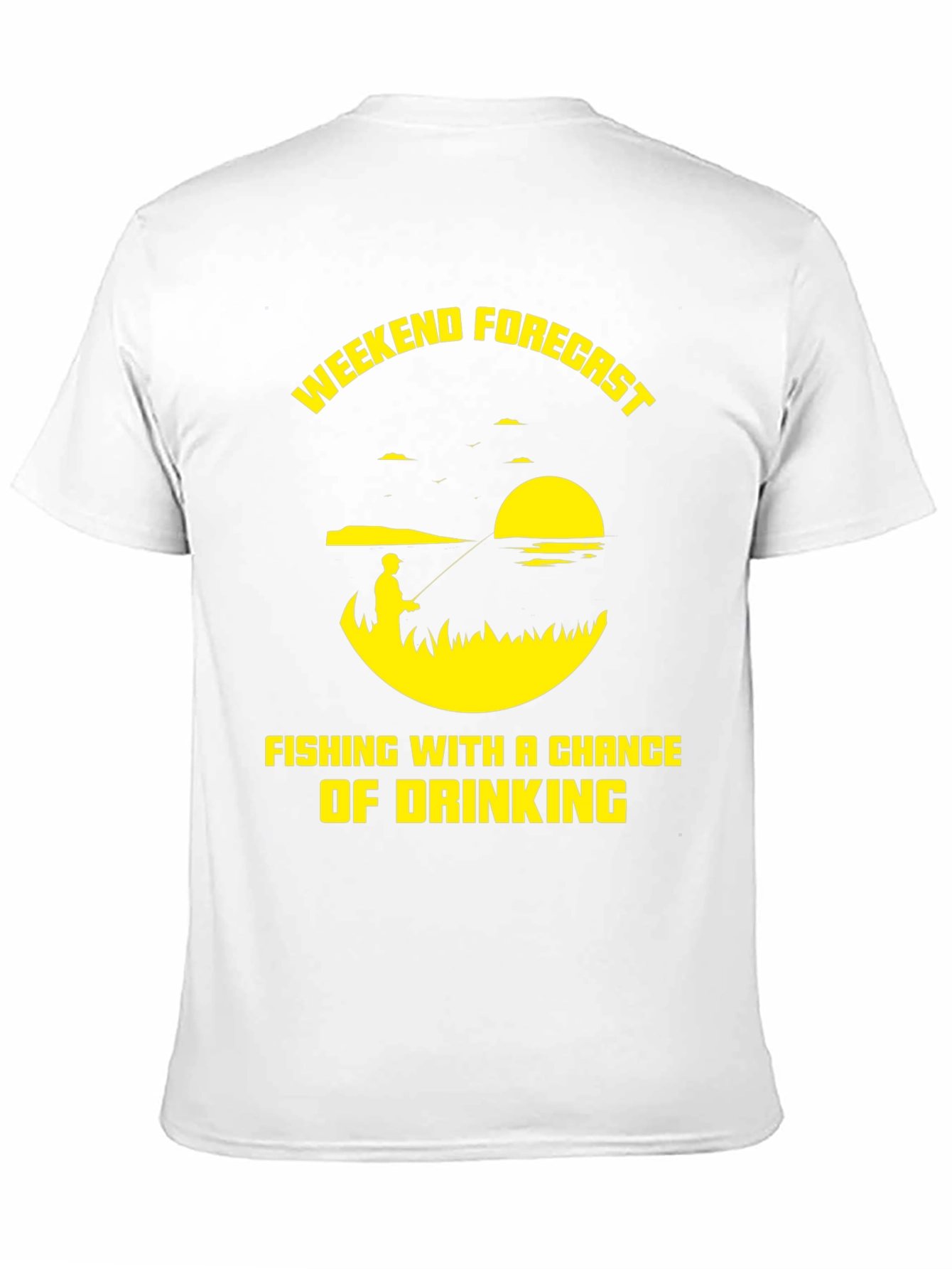 Black Fishing & Drinking Weekend Forecast T-Shirt view 11