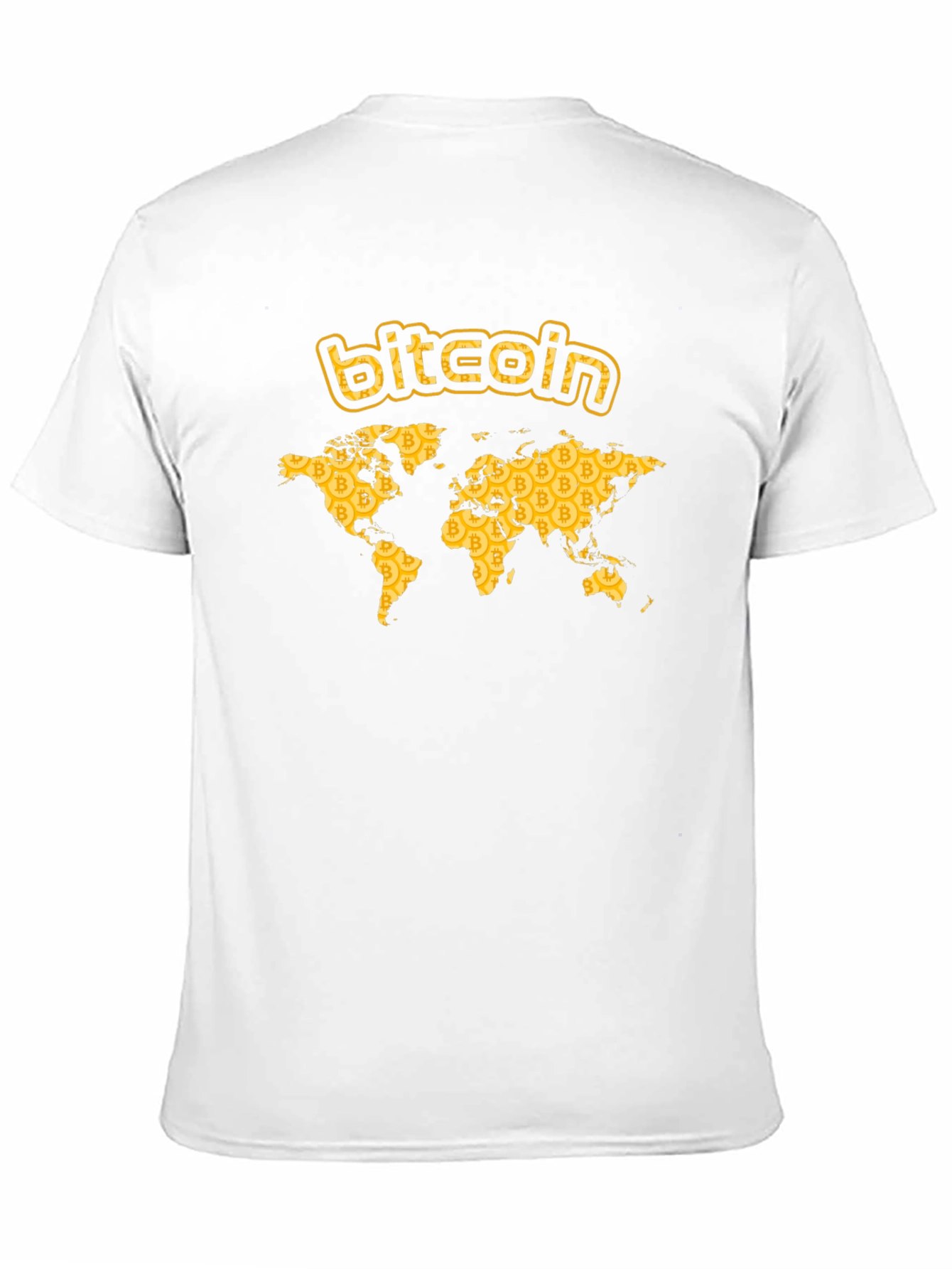 Black Bitcoin World Map Graphic T-Shirt - Black view 11
