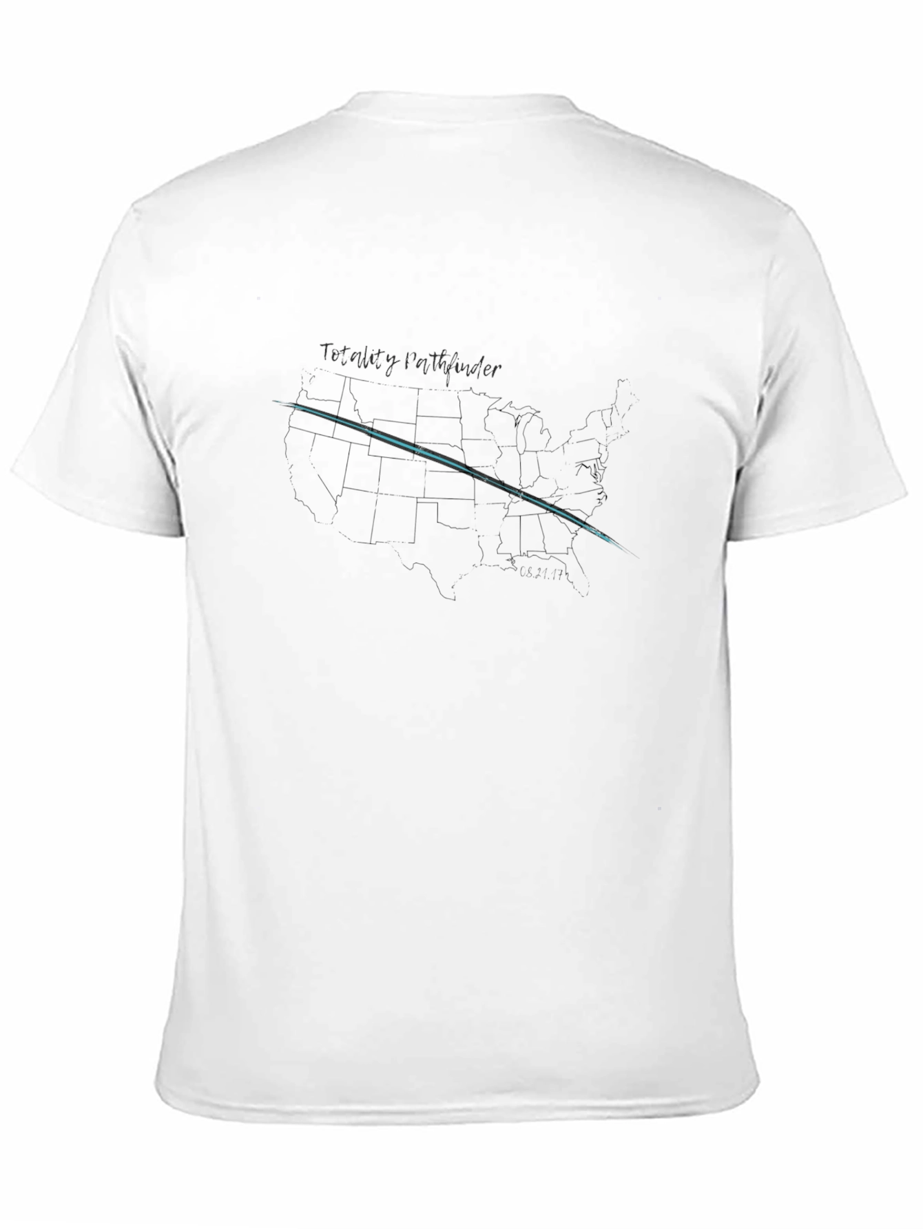 Black Total Eclipse Pathfinder T-Shirt - Map Design view 11