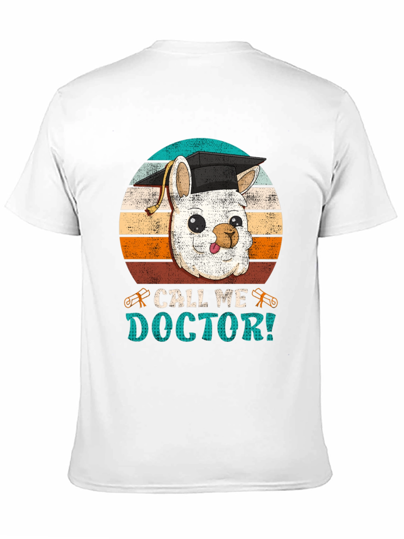 Black Call Me Doctor Llama T-Shirt view 11