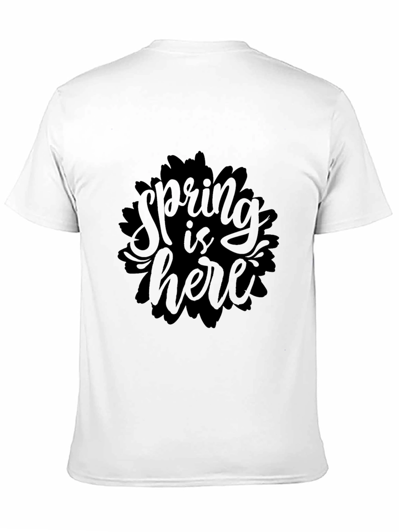 Black Spring is Here Graphic Black T-Shirt view 11