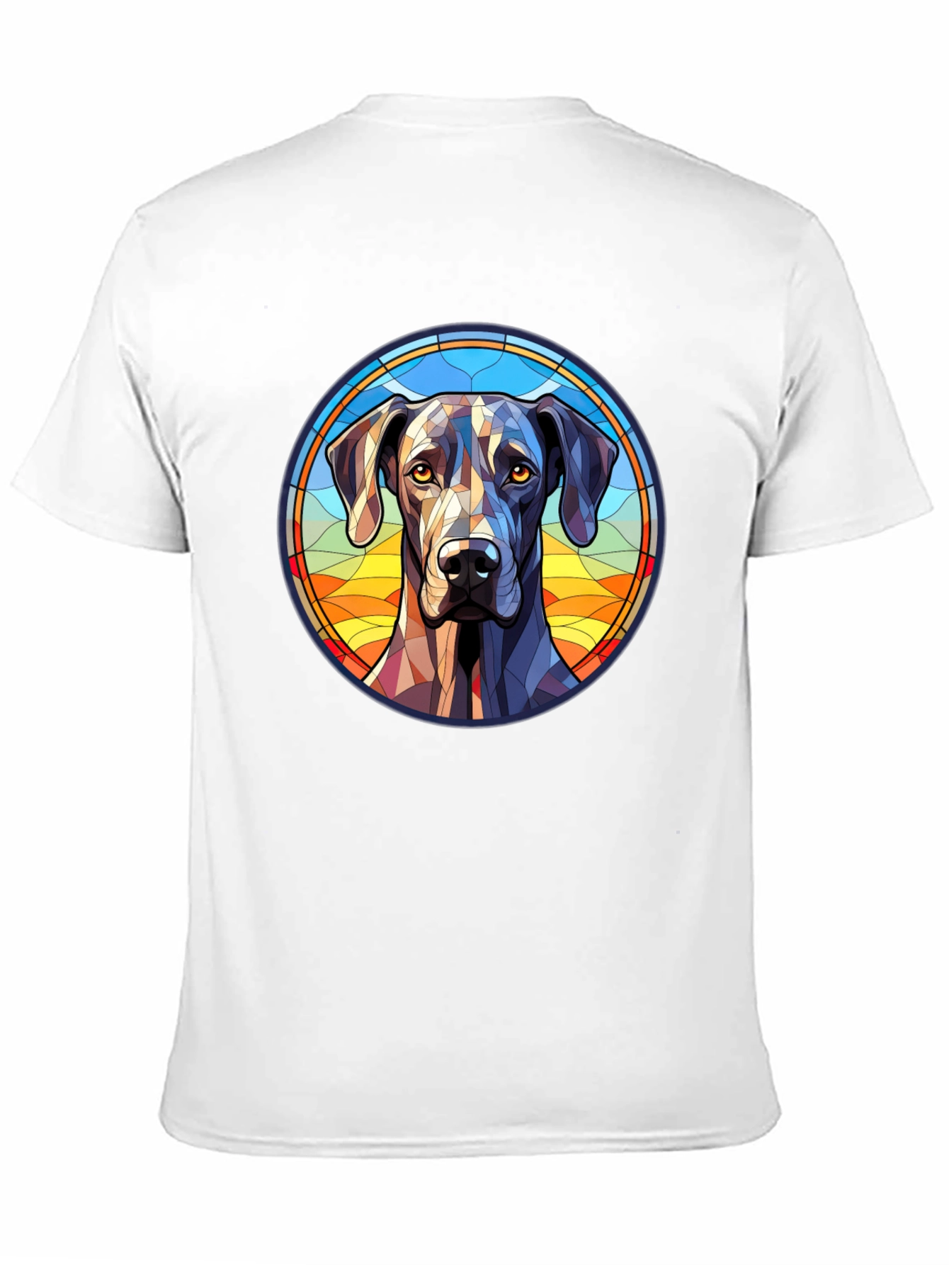 Black Geometric Dog Portrait Tee view 11