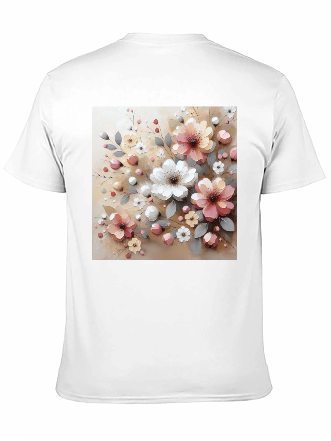 Black Floral Print Black T-Shirt - Stylish & Comfortable view 11