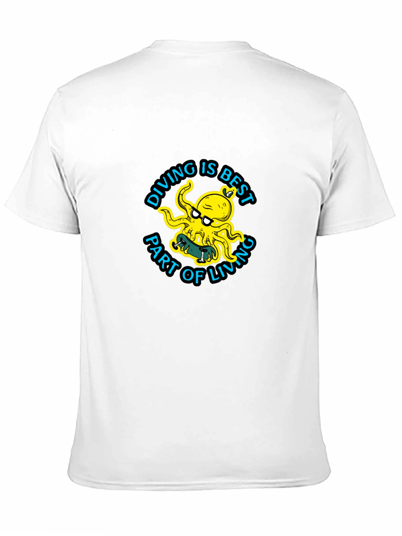 Black Diving is Best Octopus T-Shirt - Black view 11