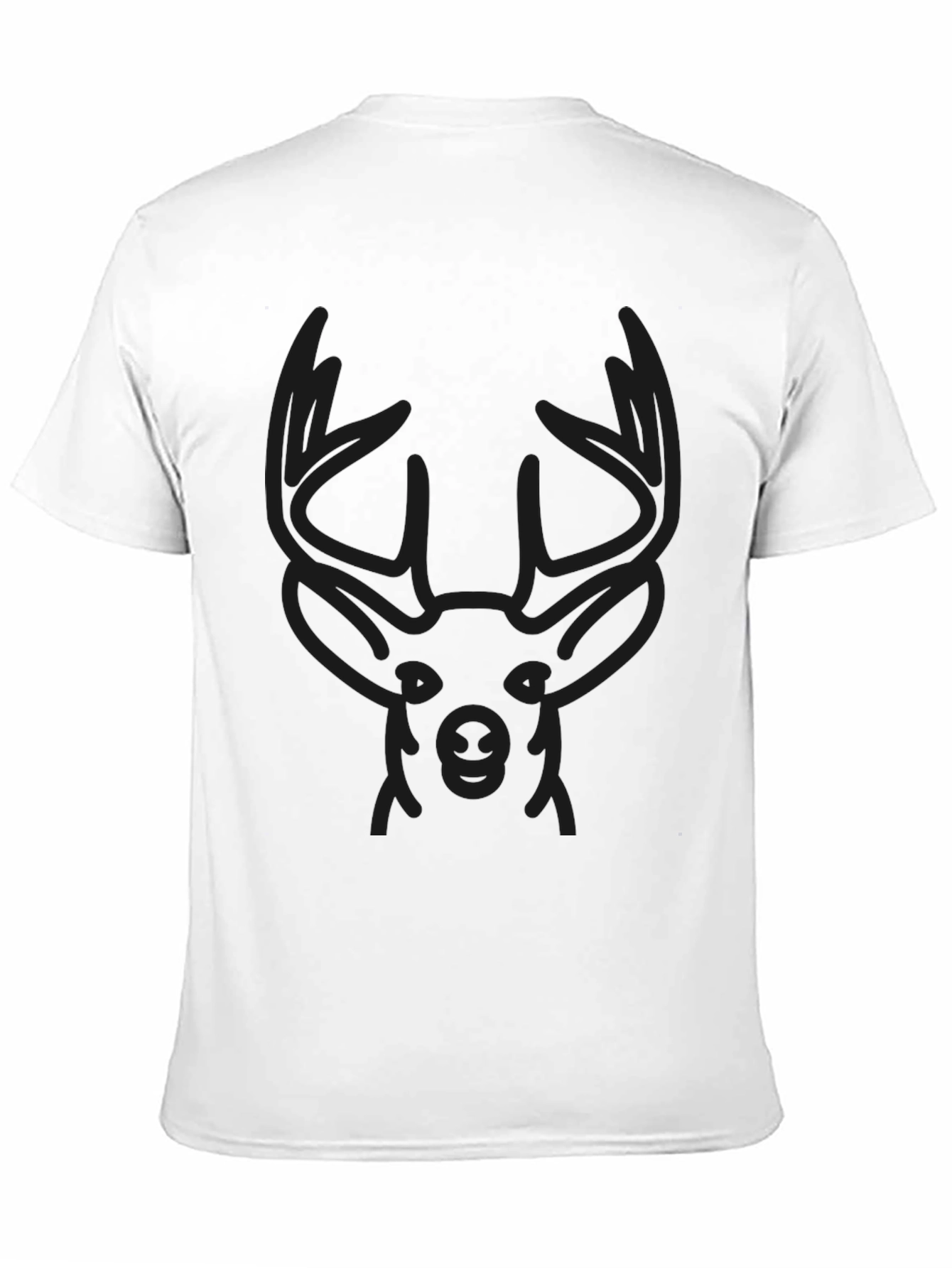 Black Men's Black Deer Graphic T-Shirt view 11